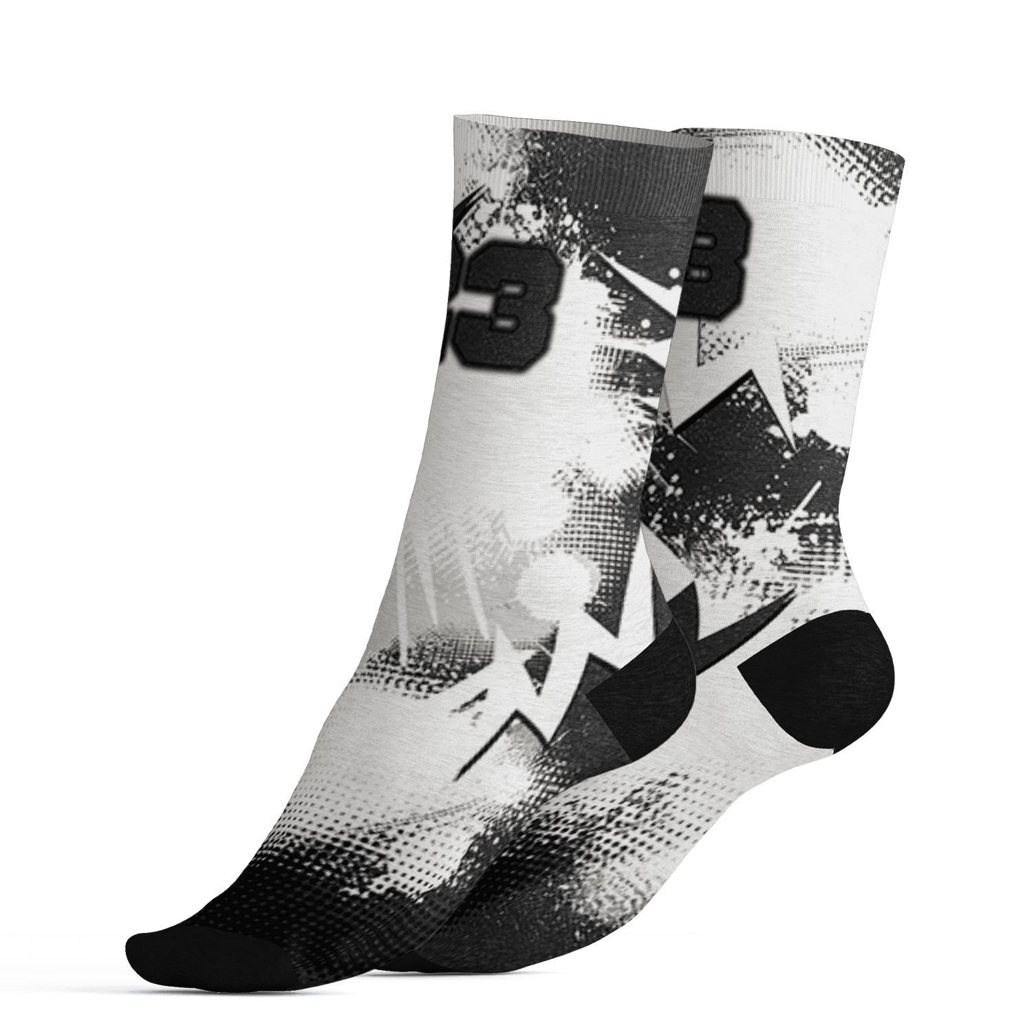 Quaiii 54 3s Socks Match Graffiti Wallpapers 23 3D All-Over Print - NastyJamz
