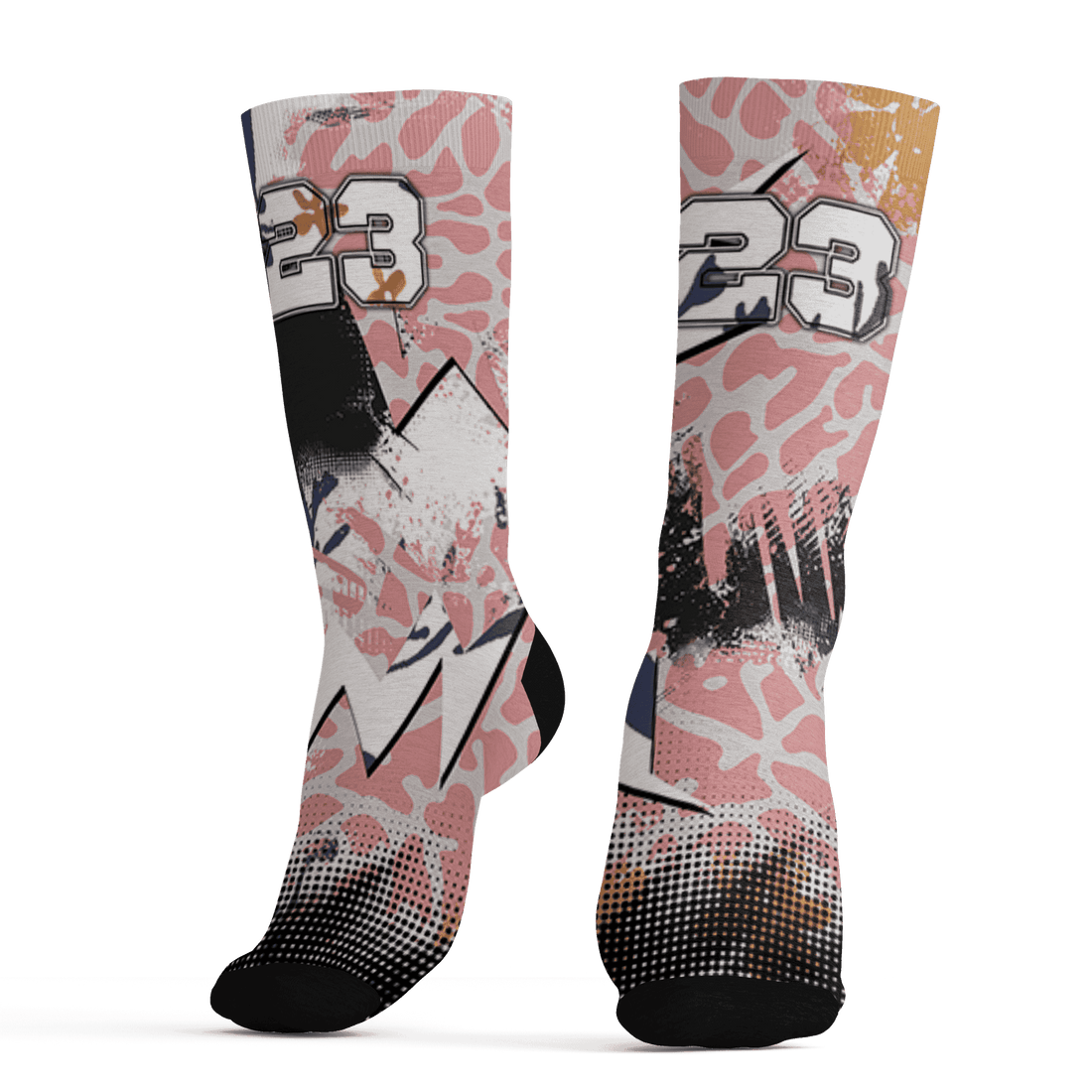Red Stardust 3s Socks Match Graffiti Wallpapers 23 3D All-Over Print - NastyJamz