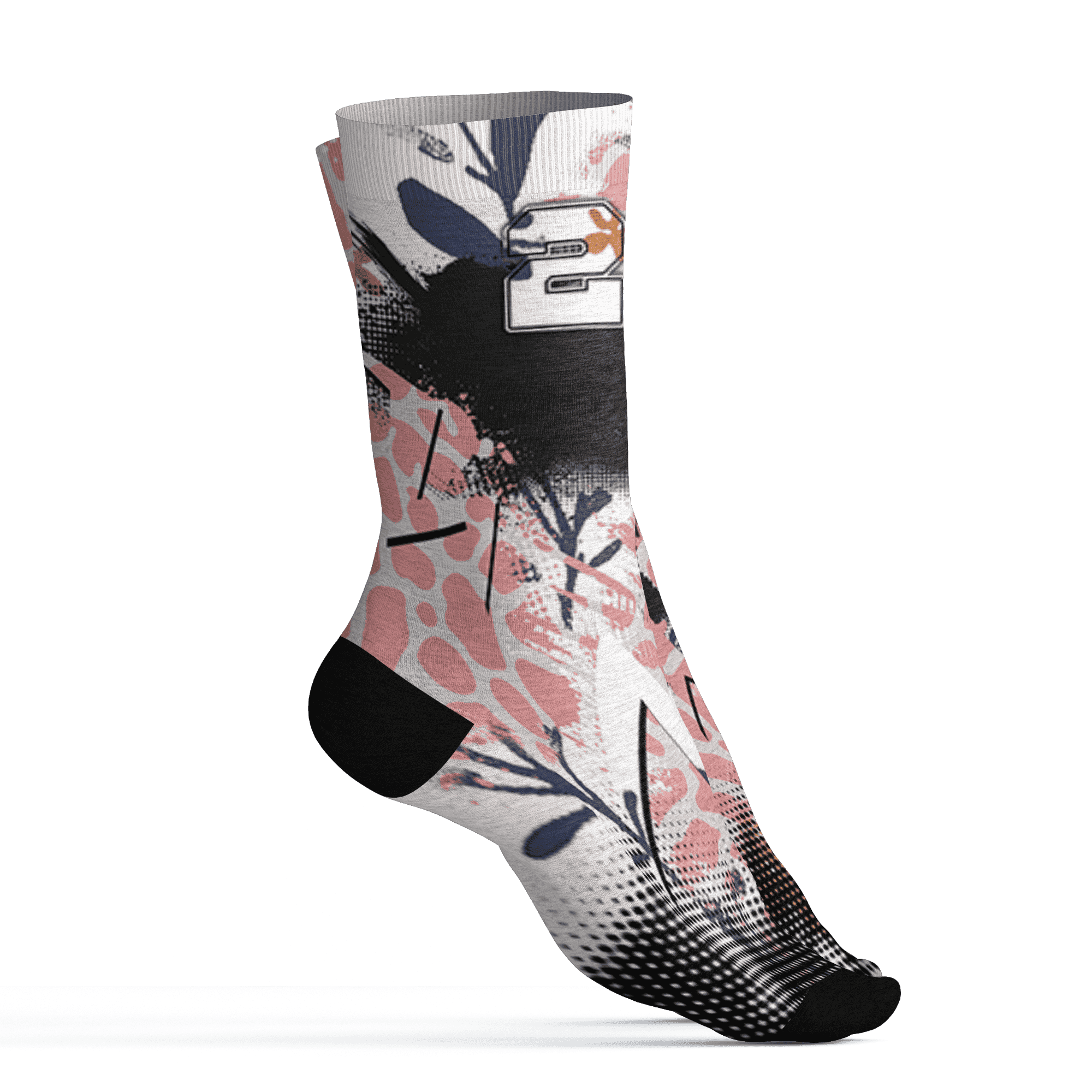 Red Stardust 3s Socks Match Graffiti Wallpapers 23 3D All-Over Print - NastyJamz