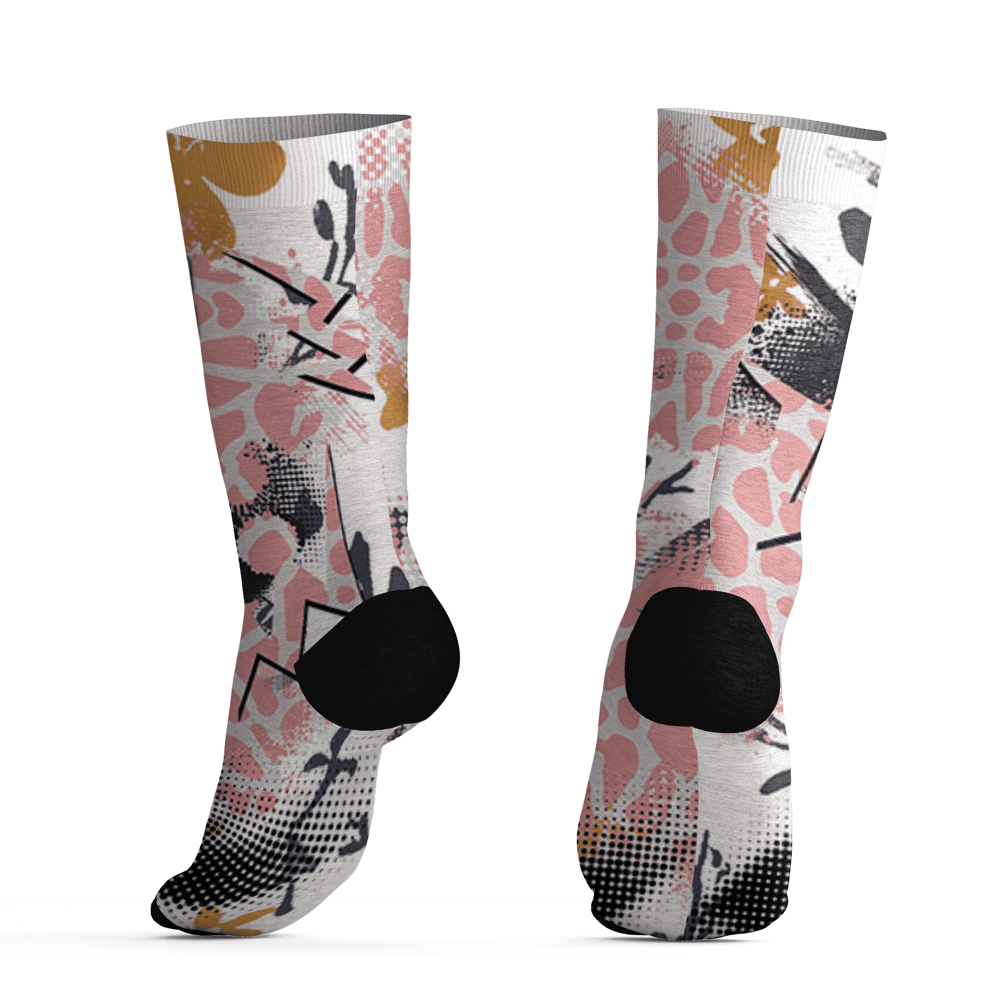 Red Stardust 3s Socks Match Graffiti Wallpapers 23 3D All-Over Print - NastyJamz