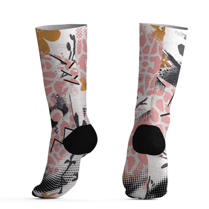 Red Stardust 3s Socks Match Graffiti Wallpapers 23 3D All-Over Print - NastyJamz