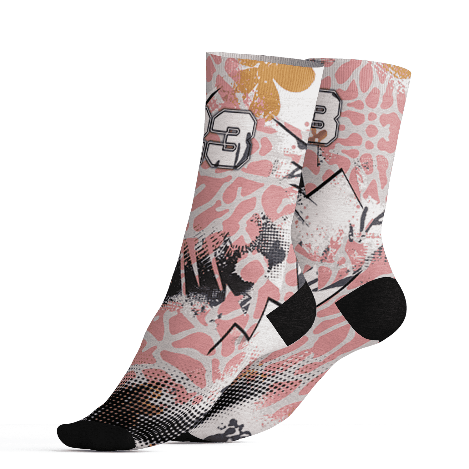 Red Stardust 3s Socks Match Graffiti Wallpapers 23 3D All-Over Print - NastyJamz