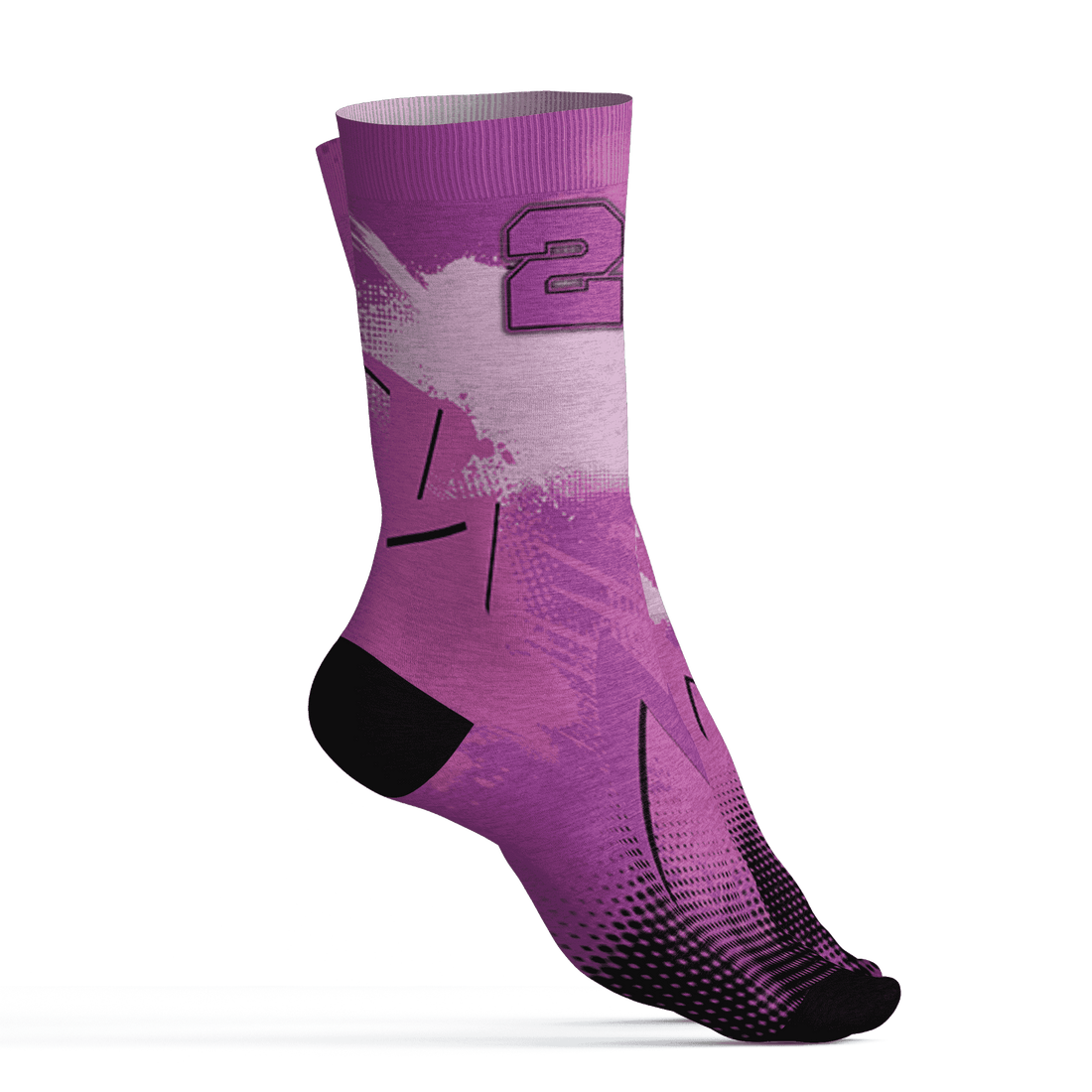 GS Hyper Violet 4s Socks Match Graffiti Wallpapers 23 3D All-Over Print - NastyJamz