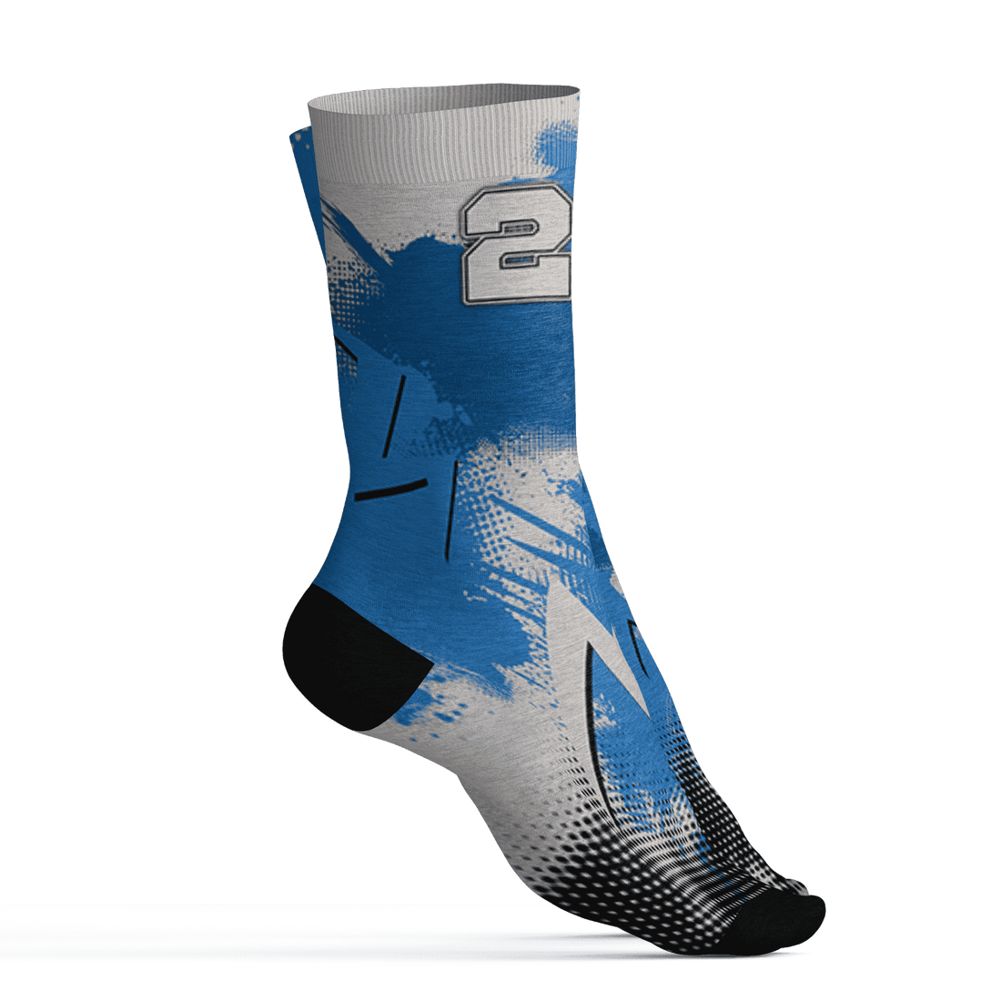 Industrial Blue 4s Socks Match Graffiti Wallpapers 23 3D All-Over Print - NastyJamz