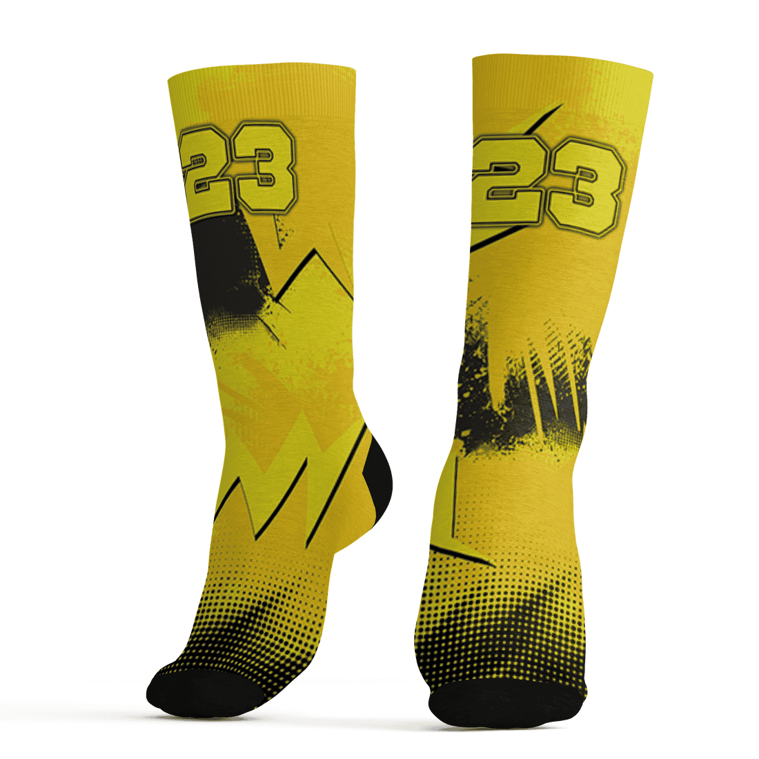 Vivid Sulfur 4s Socks Match Graffiti Wallpapers 23 3D All-Over Print - NastyJamz