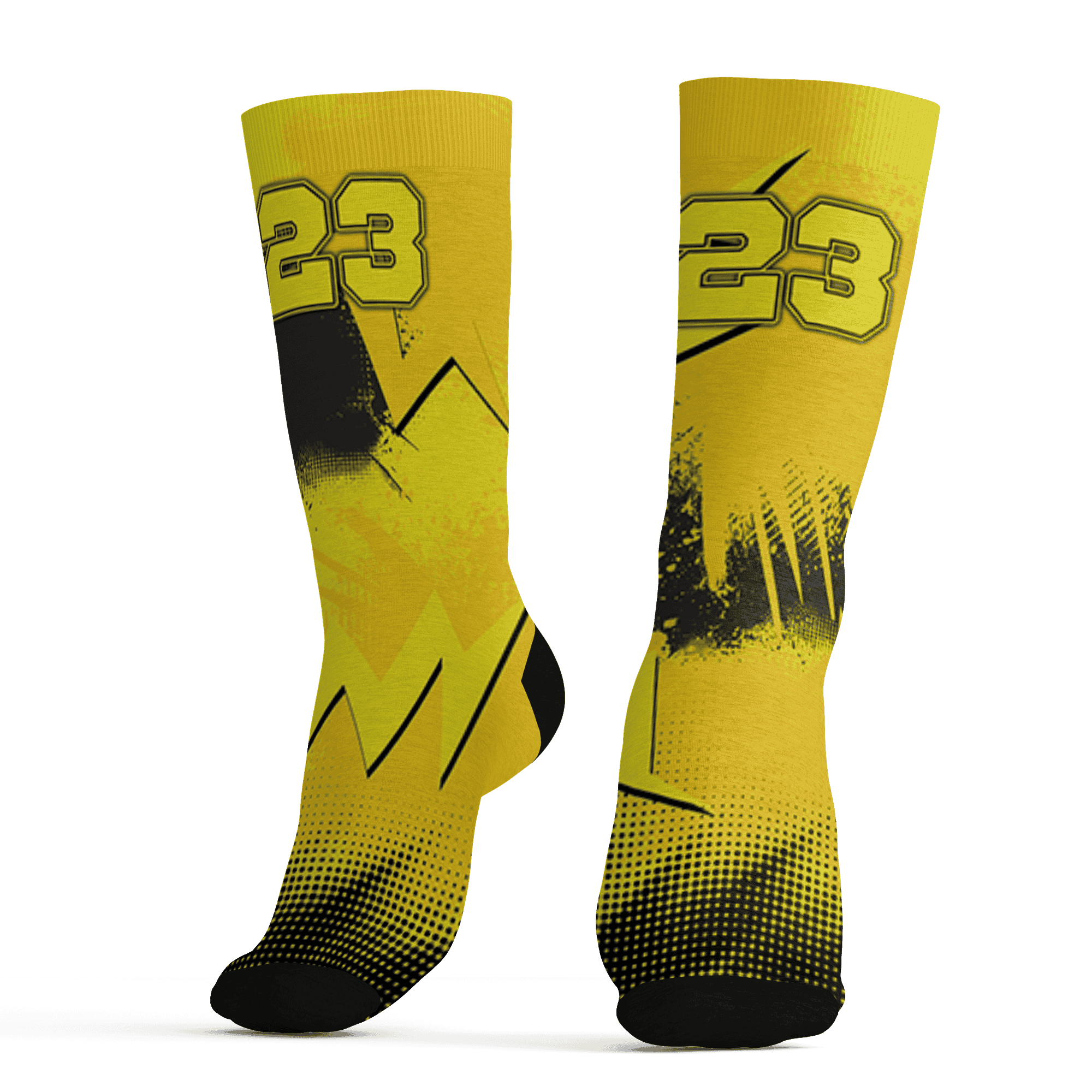 Vivid Sulfur 4s Socks Match Graffiti Wallpapers 23 3D All-Over Print - NastyJamz
