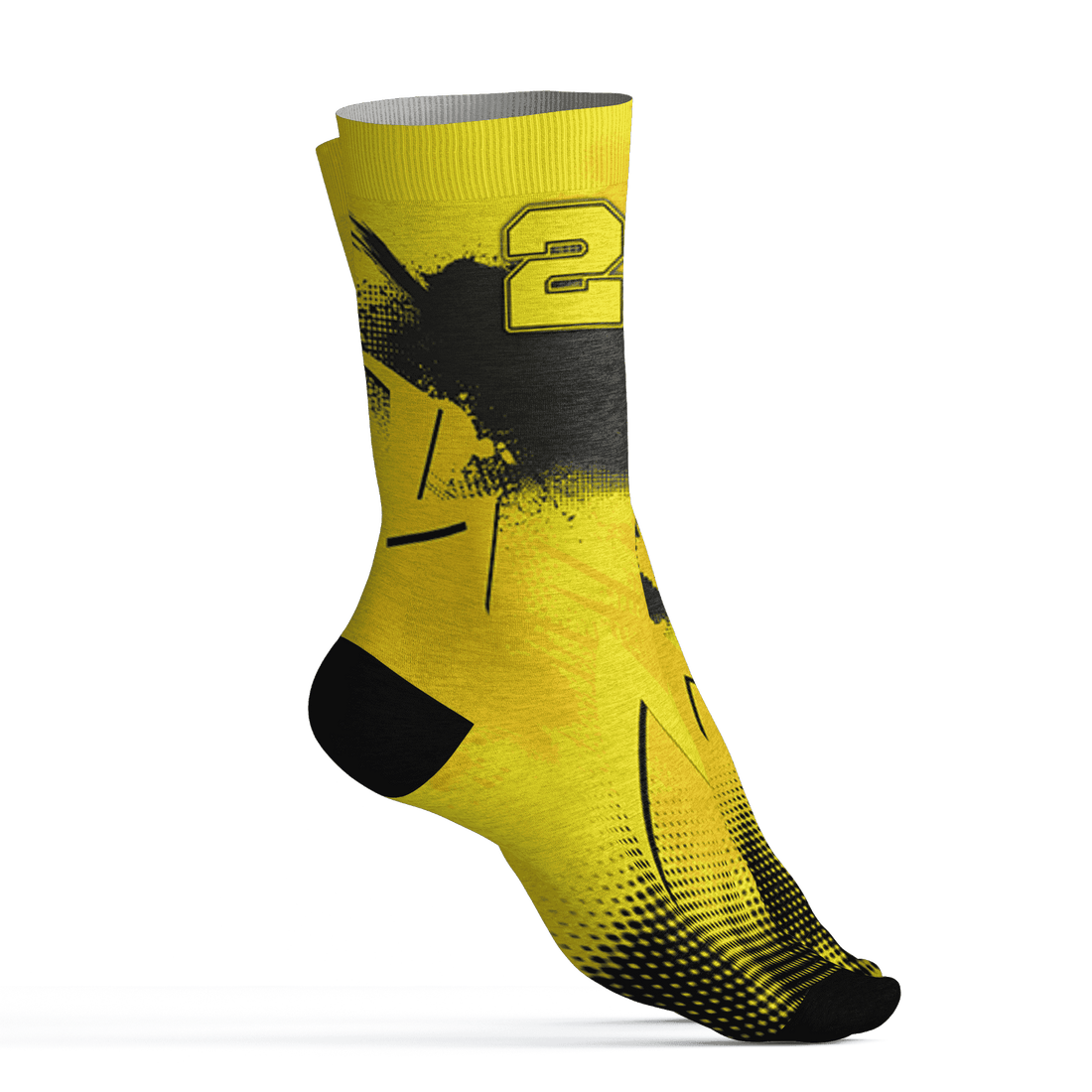 Vivid Sulfur 4s Socks Match Graffiti Wallpapers 23 3D All-Over Print - NastyJamz