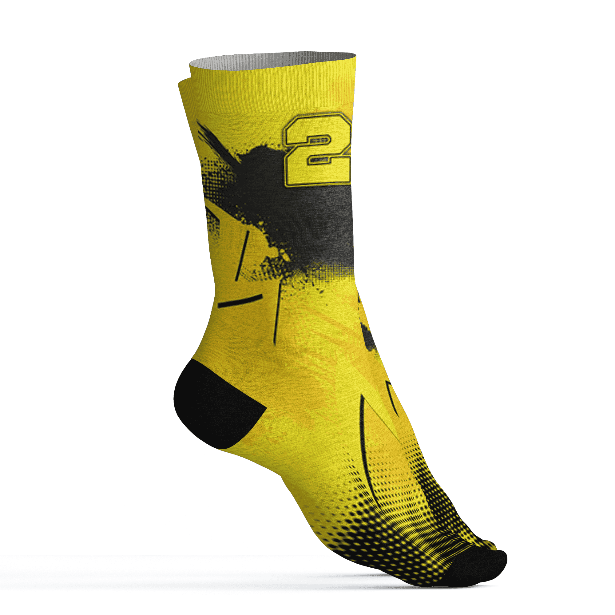 Vivid Sulfur 4s Socks Match Graffiti Wallpapers 23 3D All-Over Print - NastyJamz