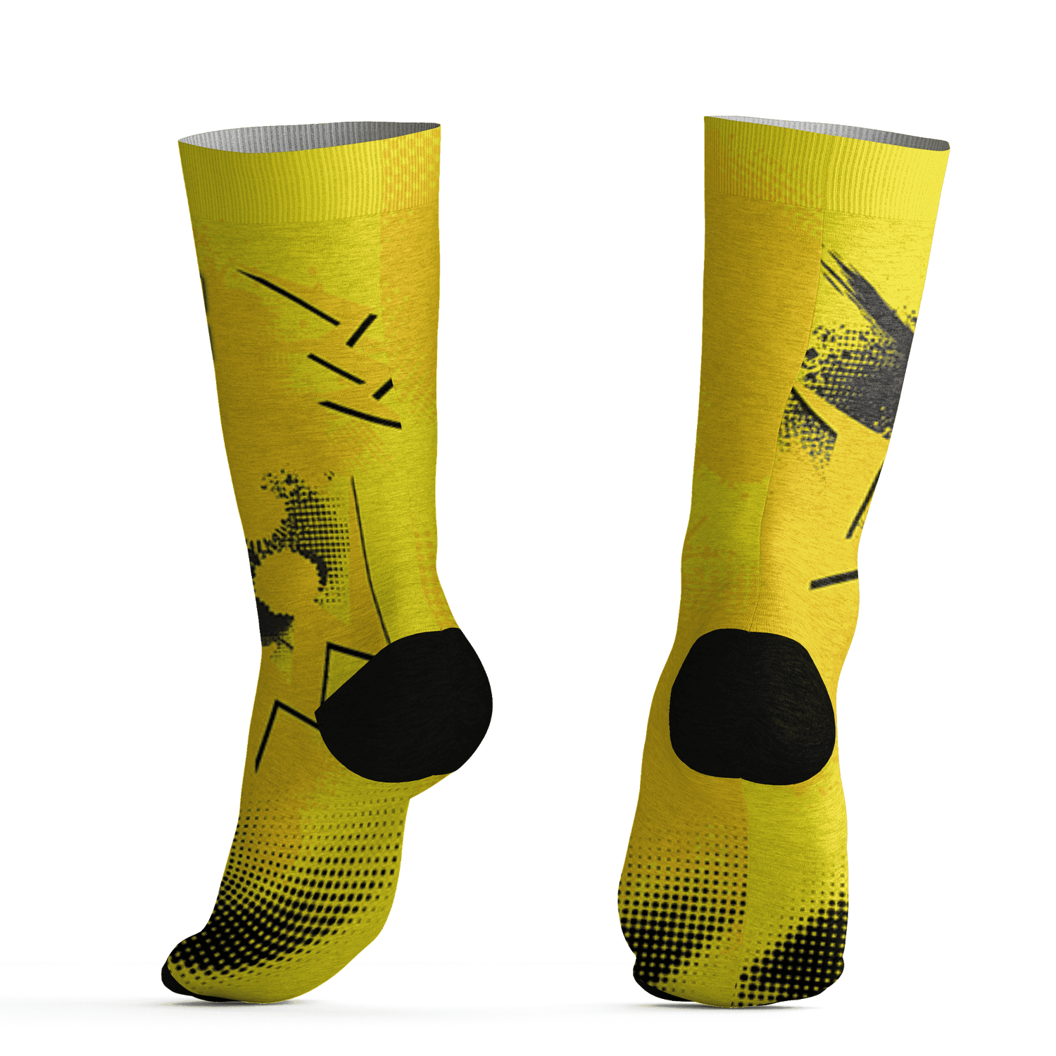 Vivid Sulfur 4s Socks Match Graffiti Wallpapers 23 3D All-Over Print - NastyJamz