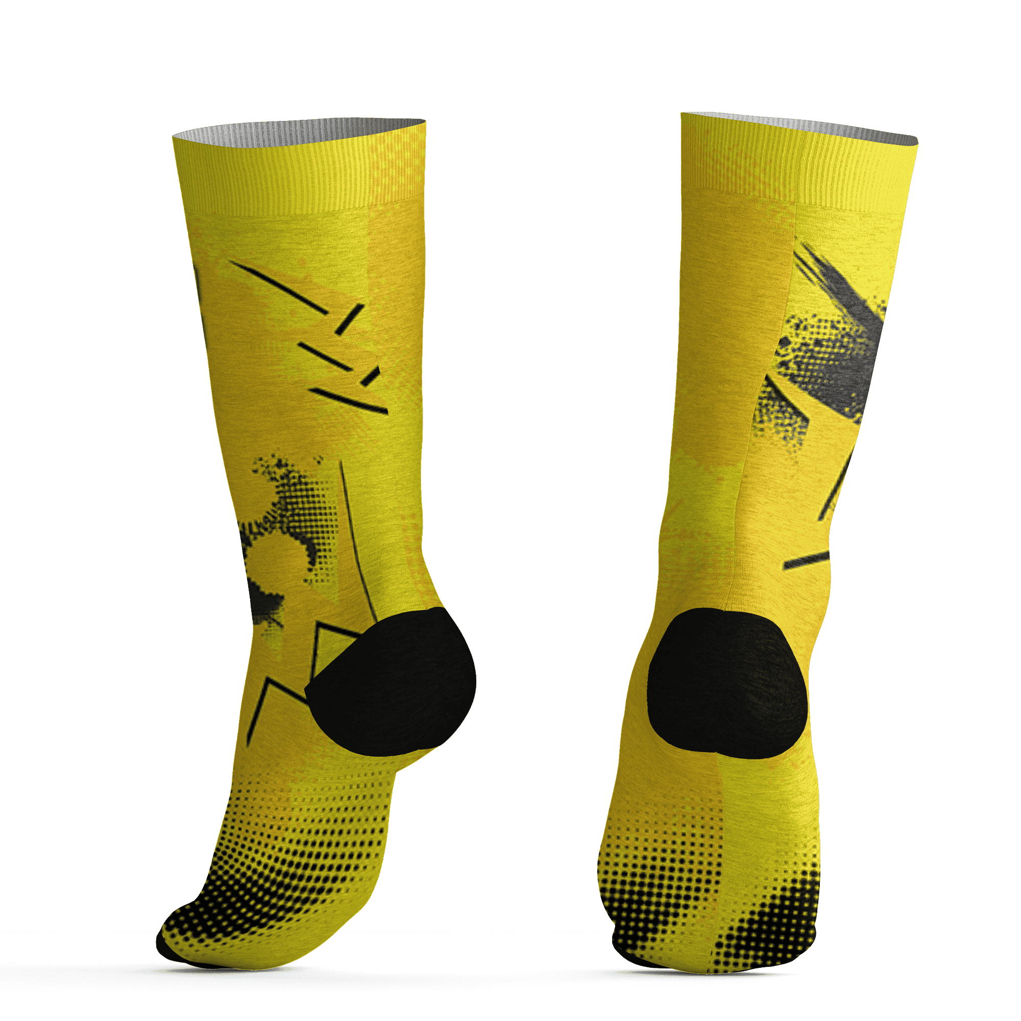 Vivid Sulfur 4s Socks Match Graffiti Wallpapers 23 3D All-Over Print - NastyJamz
