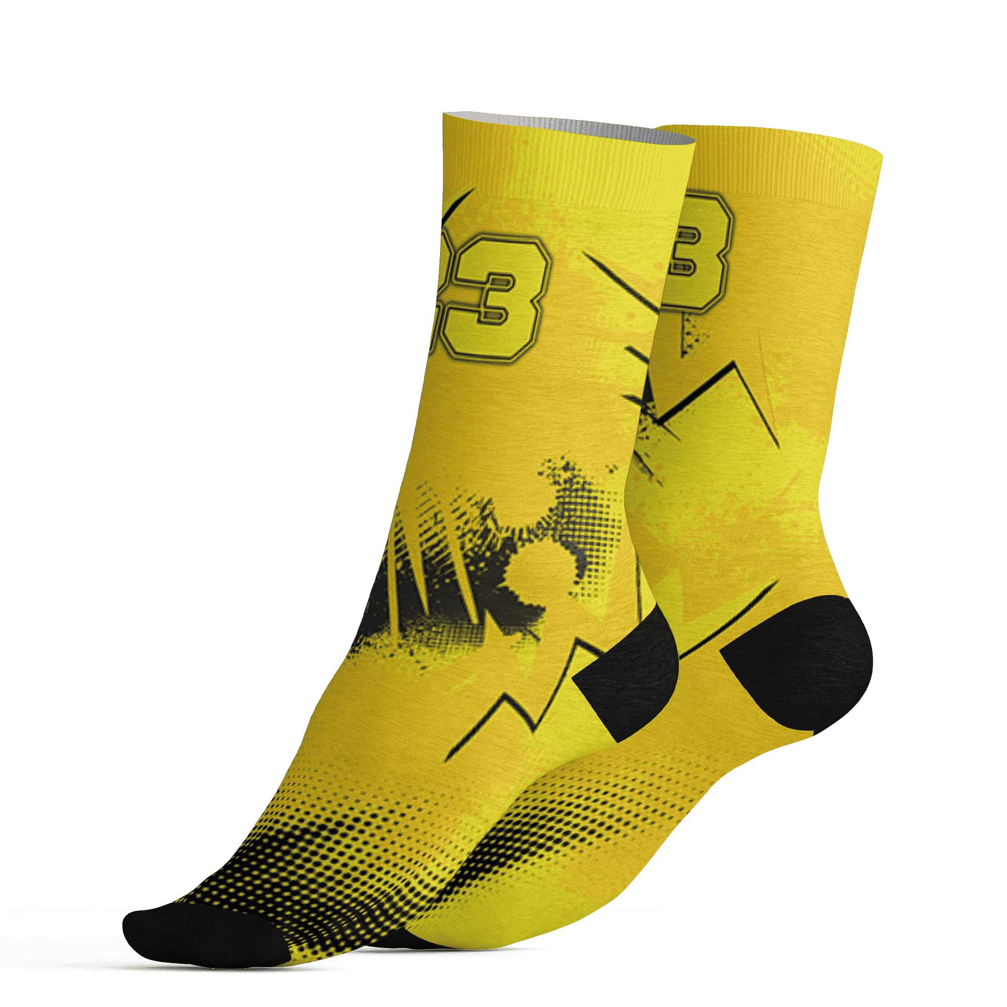 Vivid Sulfur 4s Socks Match Graffiti Wallpapers 23 3D All-Over Print - NastyJamz
