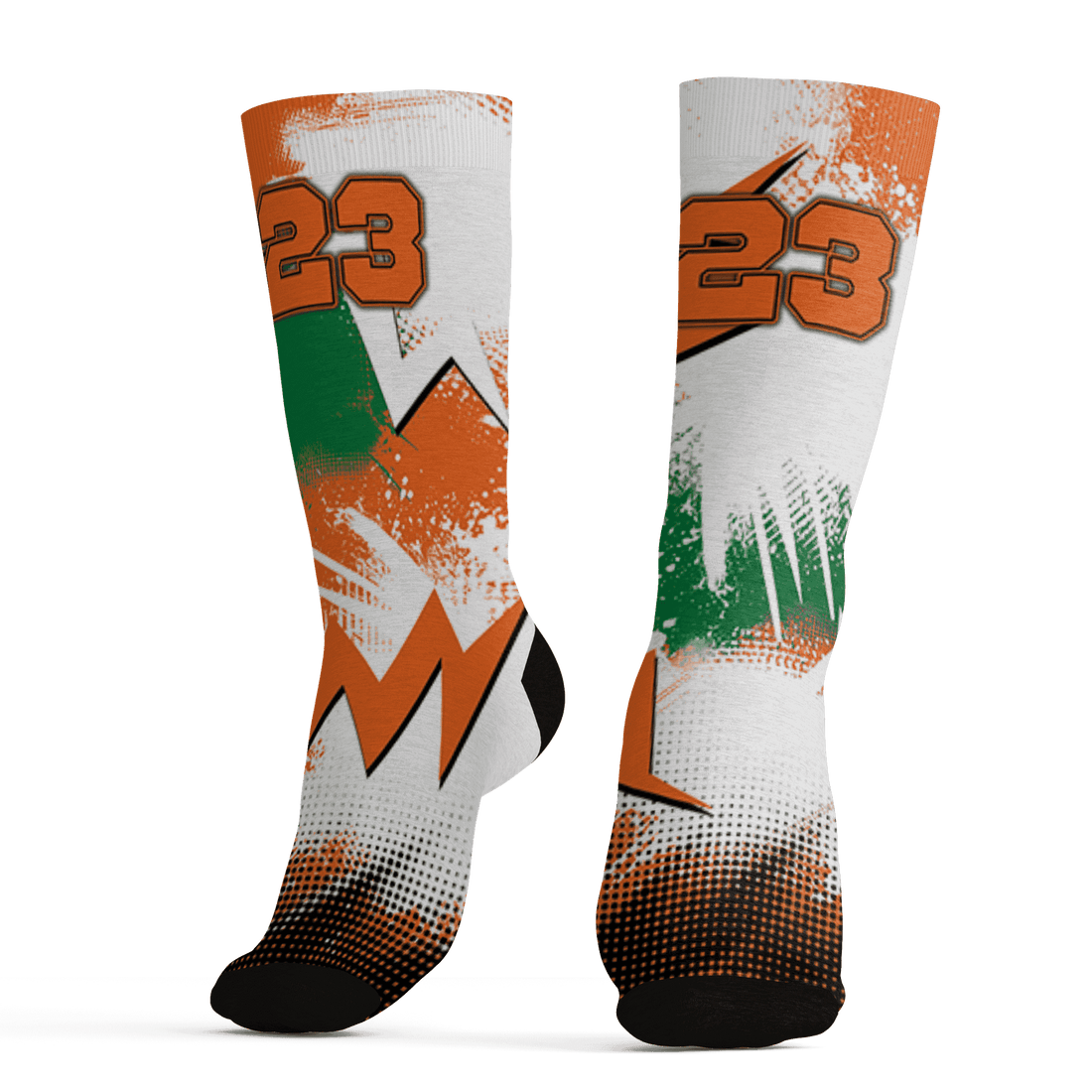 AJ 5 MAM Hurricanes Socks Match Graffiti Wallpapers 23 3D All-Over Print - NastyJamz