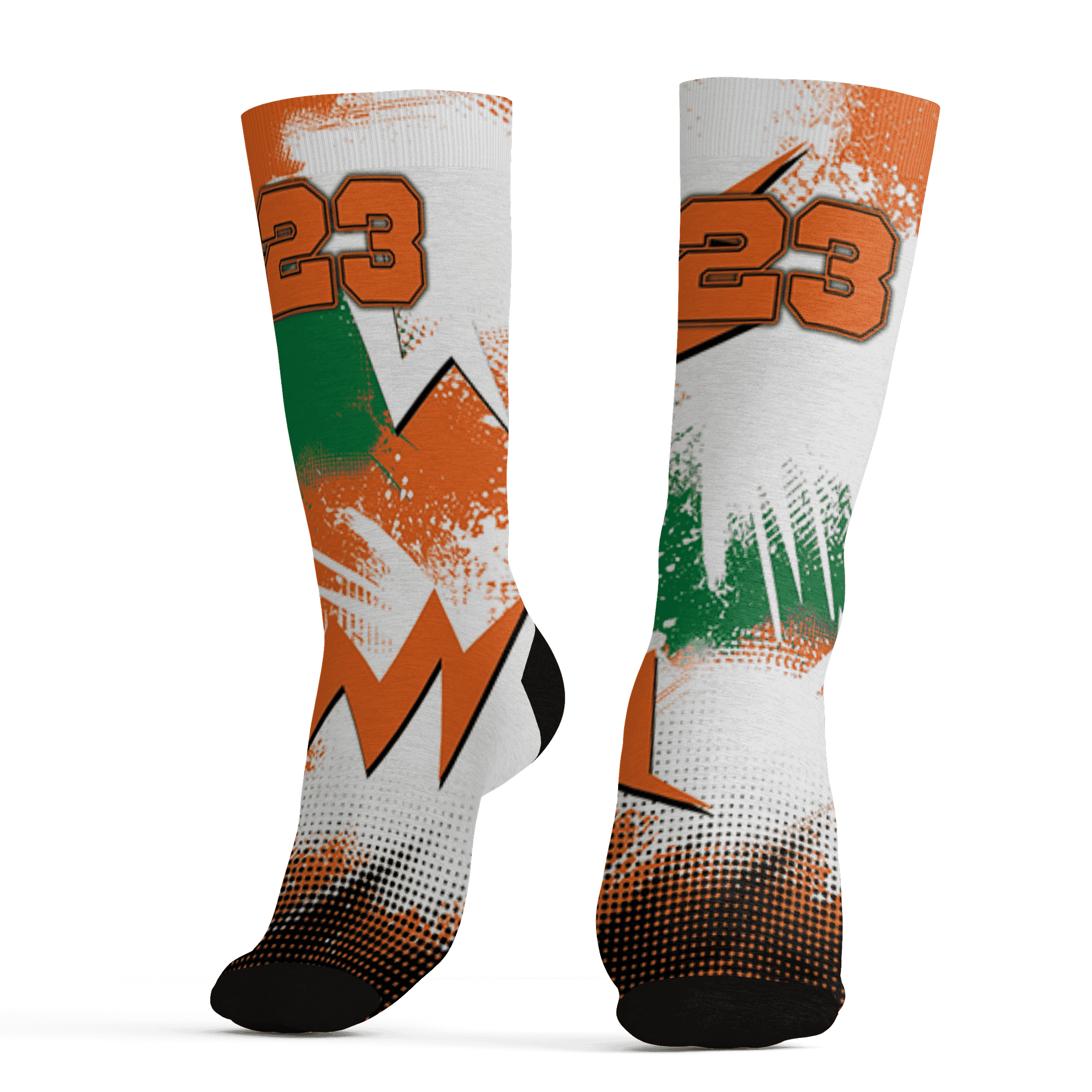 AJ 5 MAM Hurricanes Socks Match Graffiti Wallpapers 23 3D All-Over Print - NastyJamz