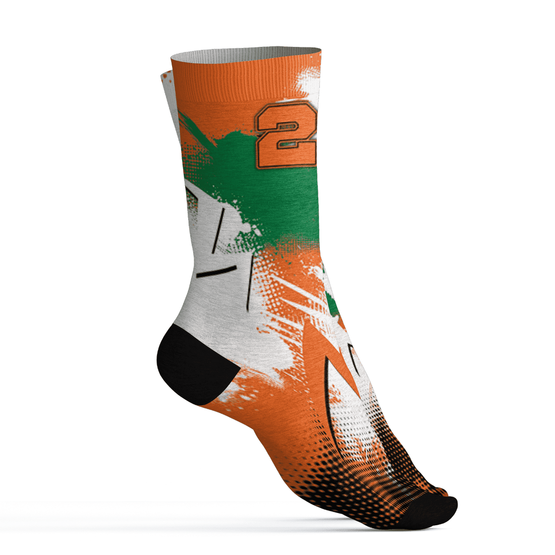AJ 5 MAM Hurricanes Socks Match Graffiti Wallpapers 23 3D All-Over Print - NastyJamz