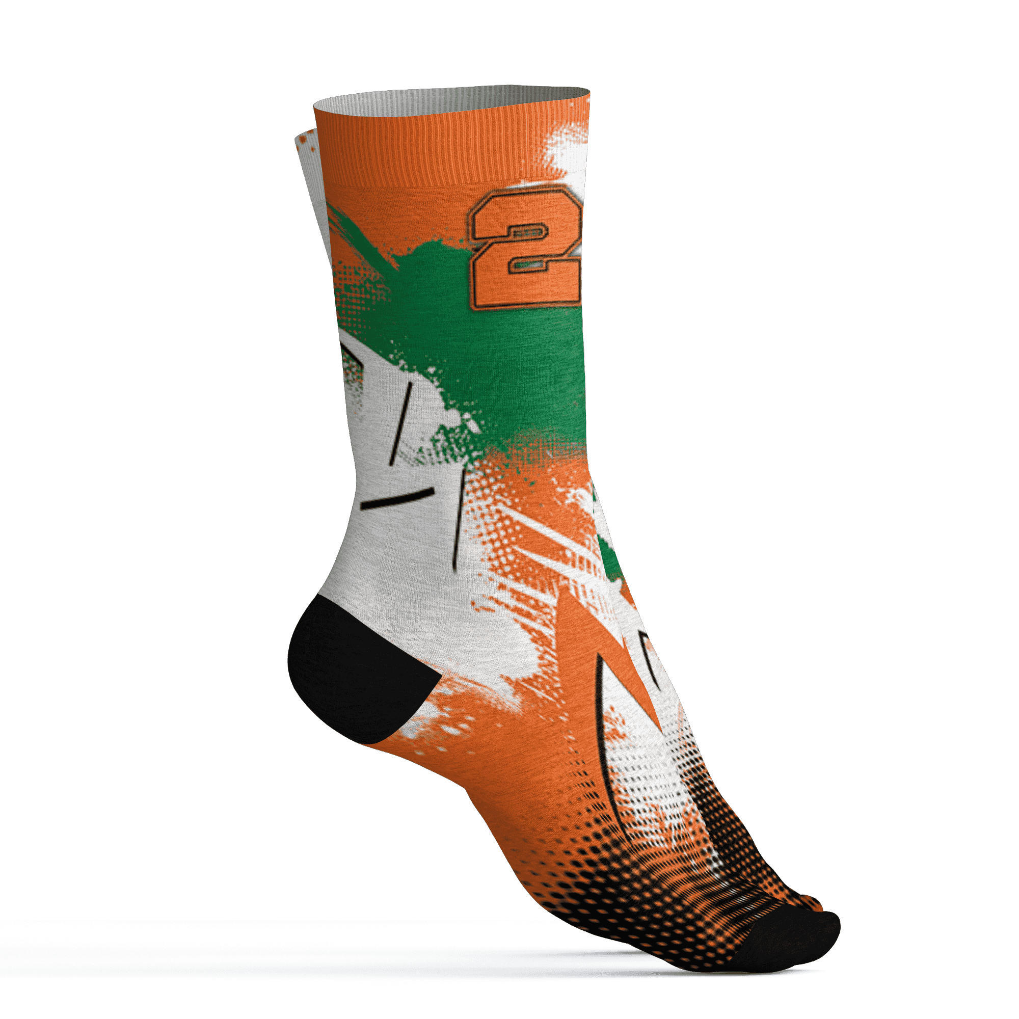 AJ 5 MAM Hurricanes Socks Match Graffiti Wallpapers 23 3D All-Over Print - NastyJamz