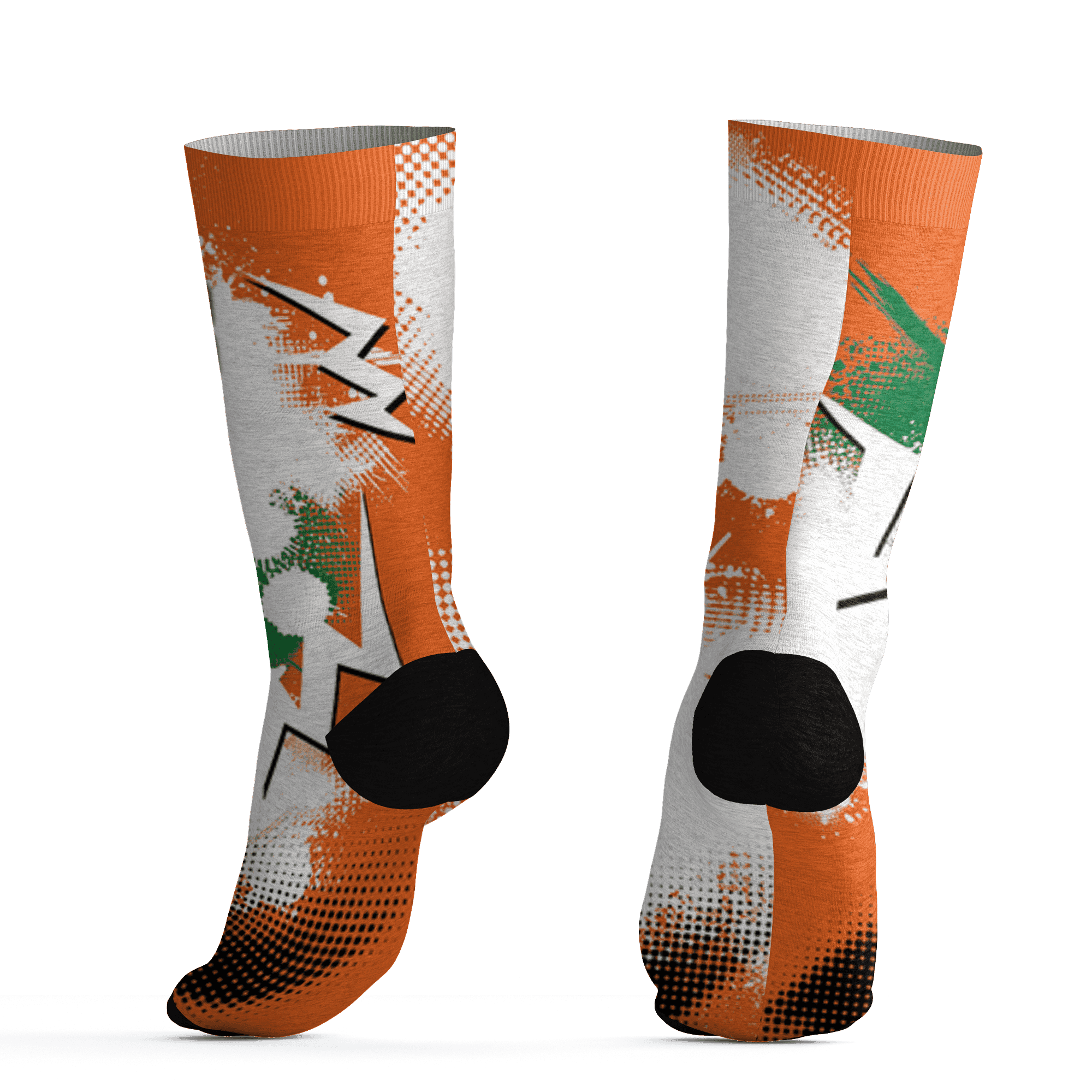 AJ 5 MAM Hurricanes Socks Match Graffiti Wallpapers 23 3D All-Over Print - NastyJamz