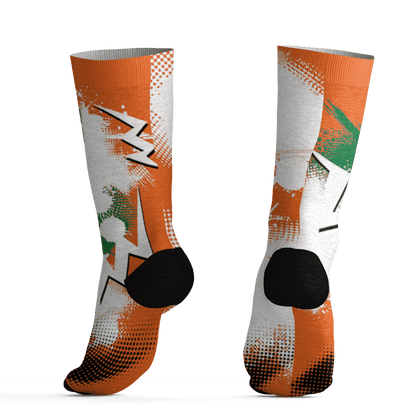 AJ 5 MAM Hurricanes Socks Match Graffiti Wallpapers 23 3D All-Over Print - NastyJamz
