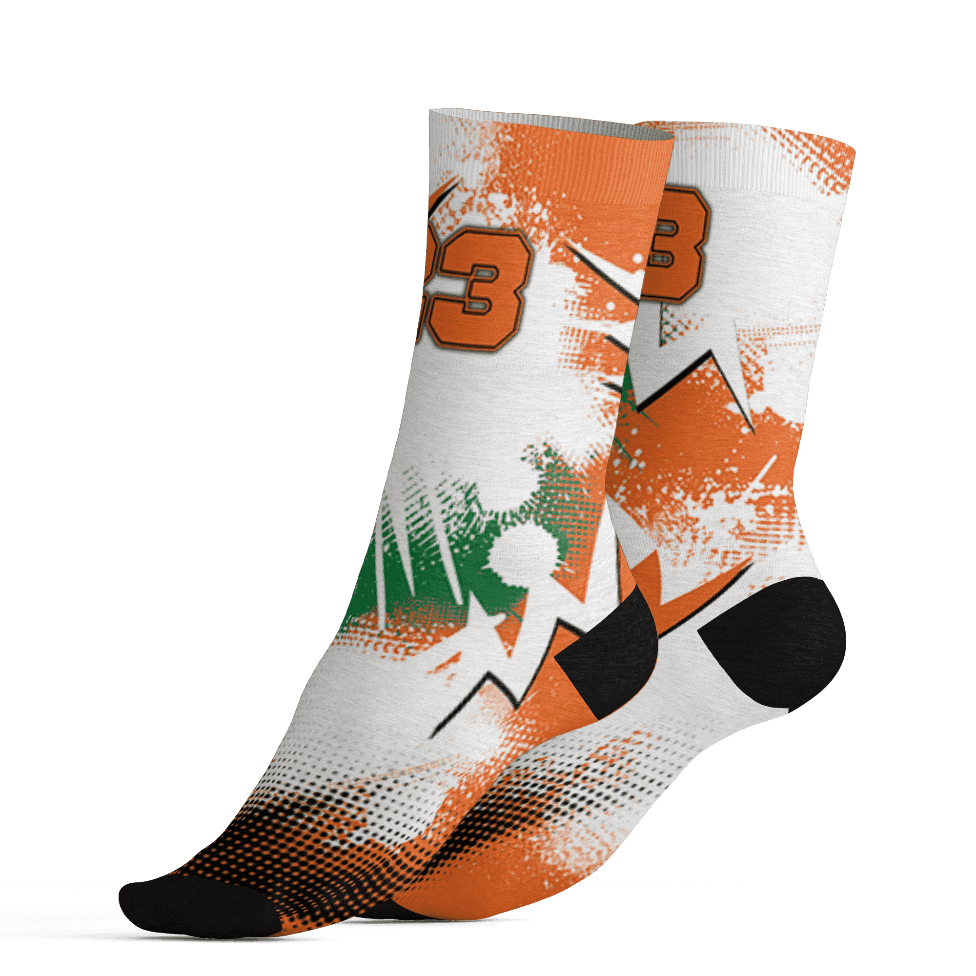 AJ 5 MAM Hurricanes Socks Match Graffiti Wallpapers 23 3D All-Over Print - NastyJamz