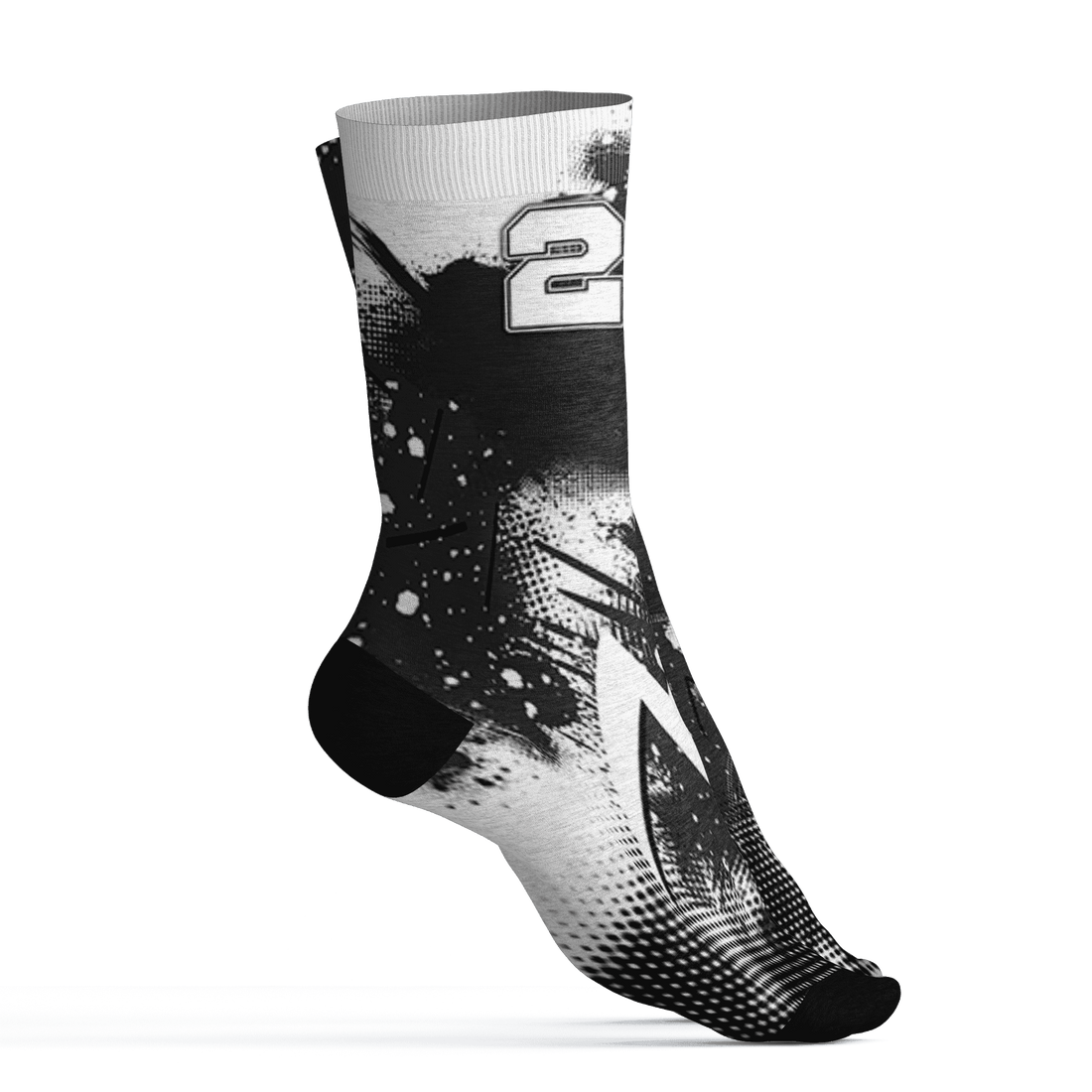 AJ 6 Reverse Oreo Socks Match Graffiti Wallpapers 23 3D All-Over Print - NastyJamz