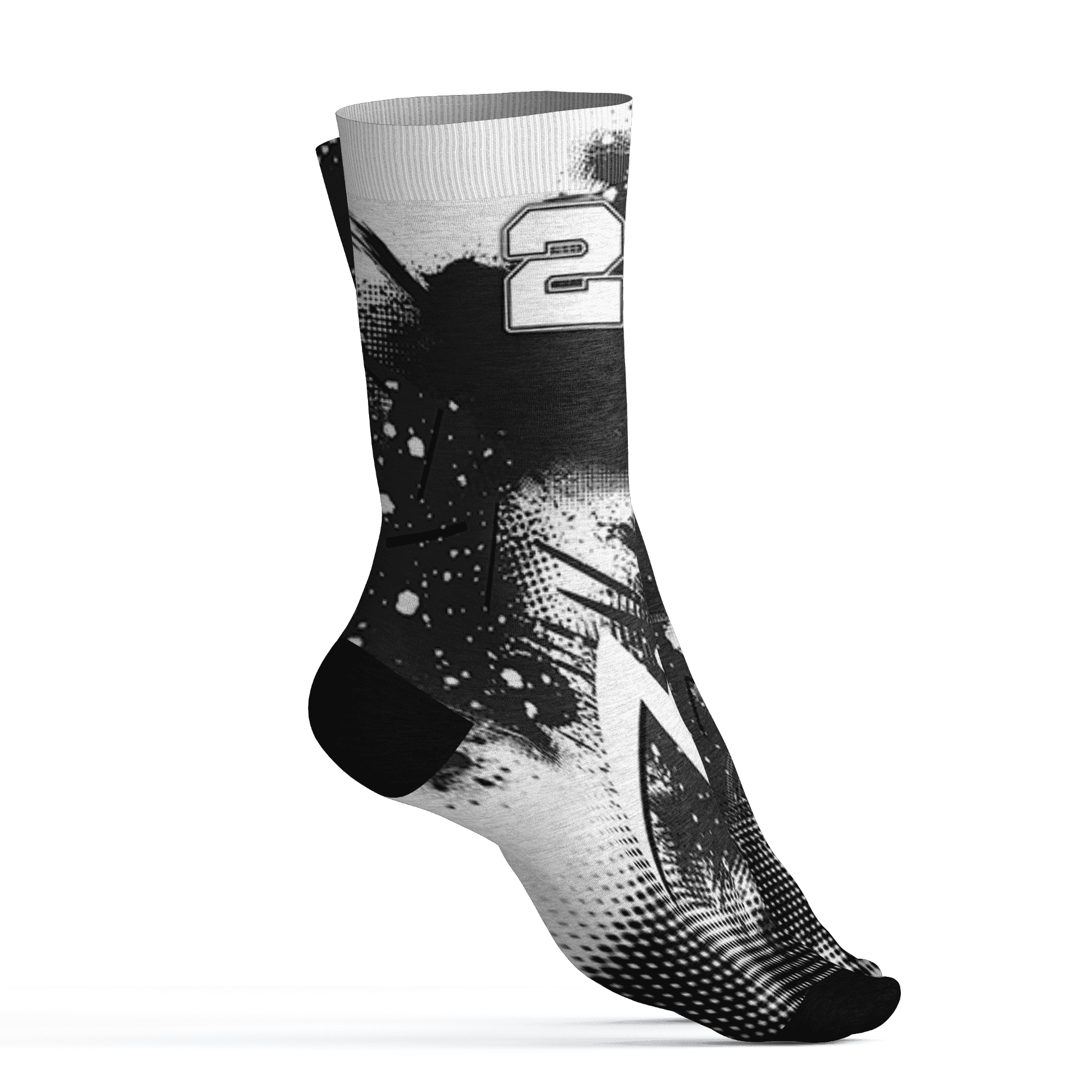 AJ 6 Reverse Oreo Socks Match Graffiti Wallpapers 23 3D All-Over Print - NastyJamz