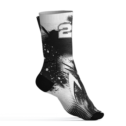 AJ 6 Reverse Oreo Socks Match Graffiti Wallpapers 23 3D All-Over Print - NastyJamz