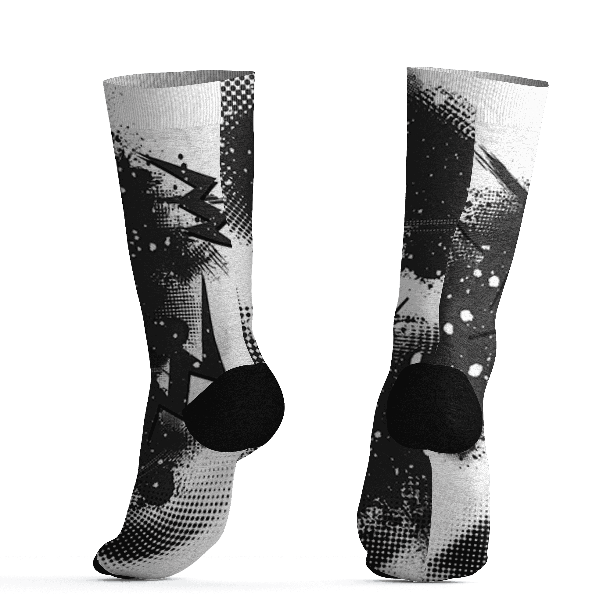 AJ 6 Reverse Oreo Socks Match Graffiti Wallpapers 23 3D All-Over Print - NastyJamz