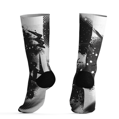 AJ 6 Reverse Oreo Socks Match Graffiti Wallpapers 23 3D All-Over Print - NastyJamz
