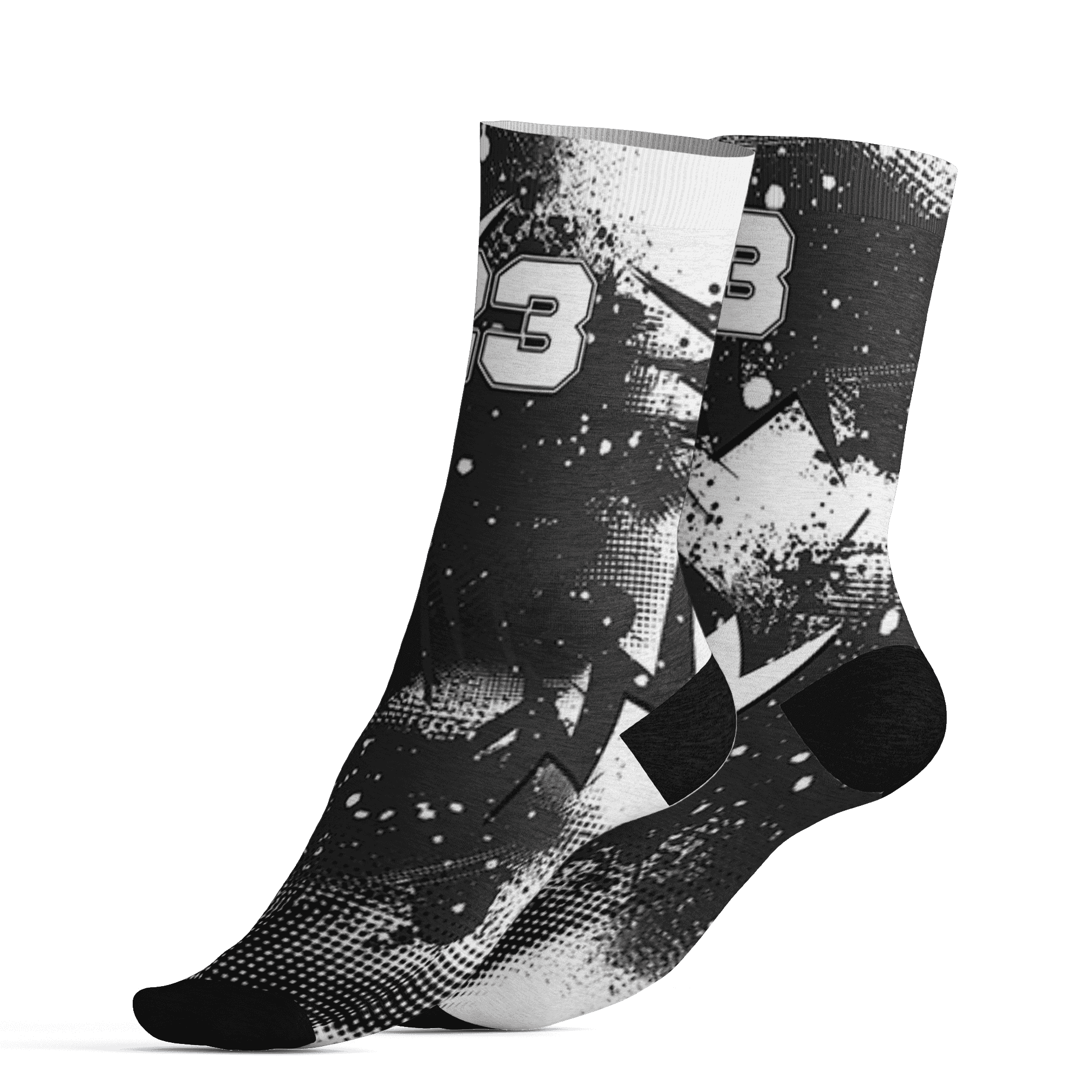 AJ 6 Reverse Oreo Socks Match Graffiti Wallpapers 23 3D All-Over Print - NastyJamz
