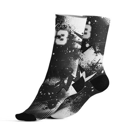 AJ 6 Reverse Oreo Socks Match Graffiti Wallpapers 23 3D All-Over Print - NastyJamz