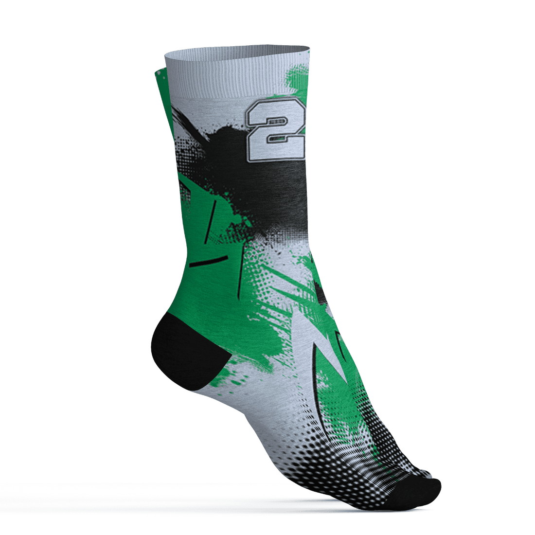 Lucky Green 5s Socks Match Graffiti Wallpapers 23 3D All-Over Print - NastyJamz