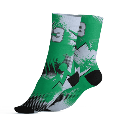 Lucky Green 5s Socks Match Graffiti Wallpapers 23 3D All-Over Print - NastyJamz