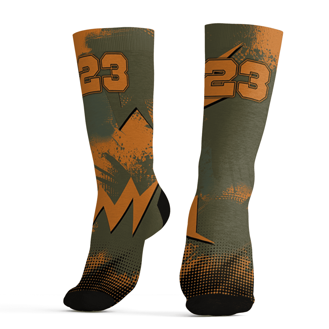 Olive 5s Socks Match Graffiti Wallpapers 23 3D All-Over Print - NastyJamz