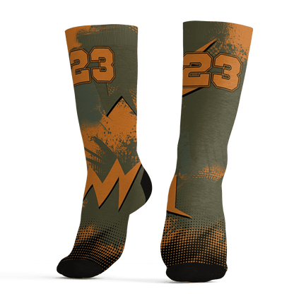 Olive 5s Socks Match Graffiti Wallpapers 23 3D All-Over Print - NastyJamz