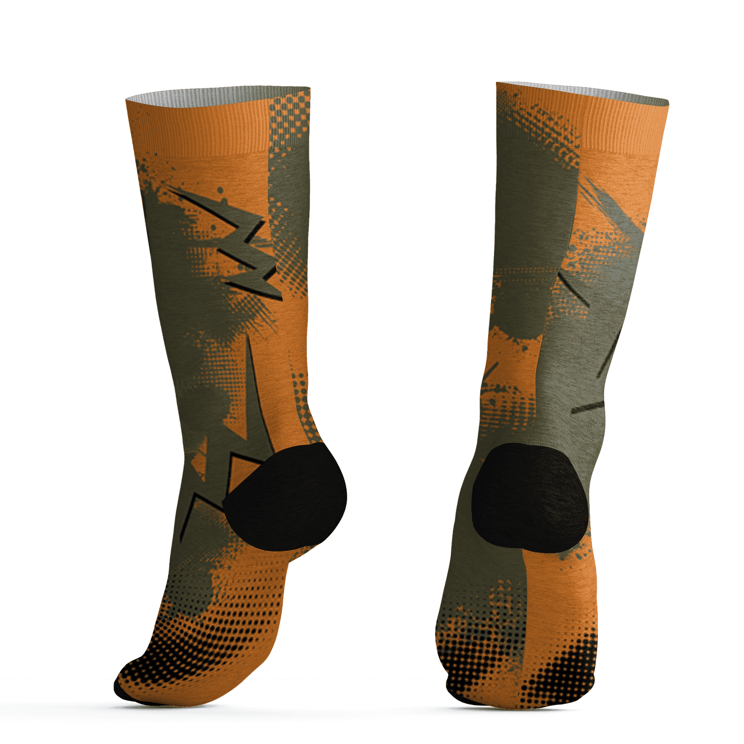 Olive 5s Socks Match Graffiti Wallpapers 23 3D All-Over Print - NastyJamz