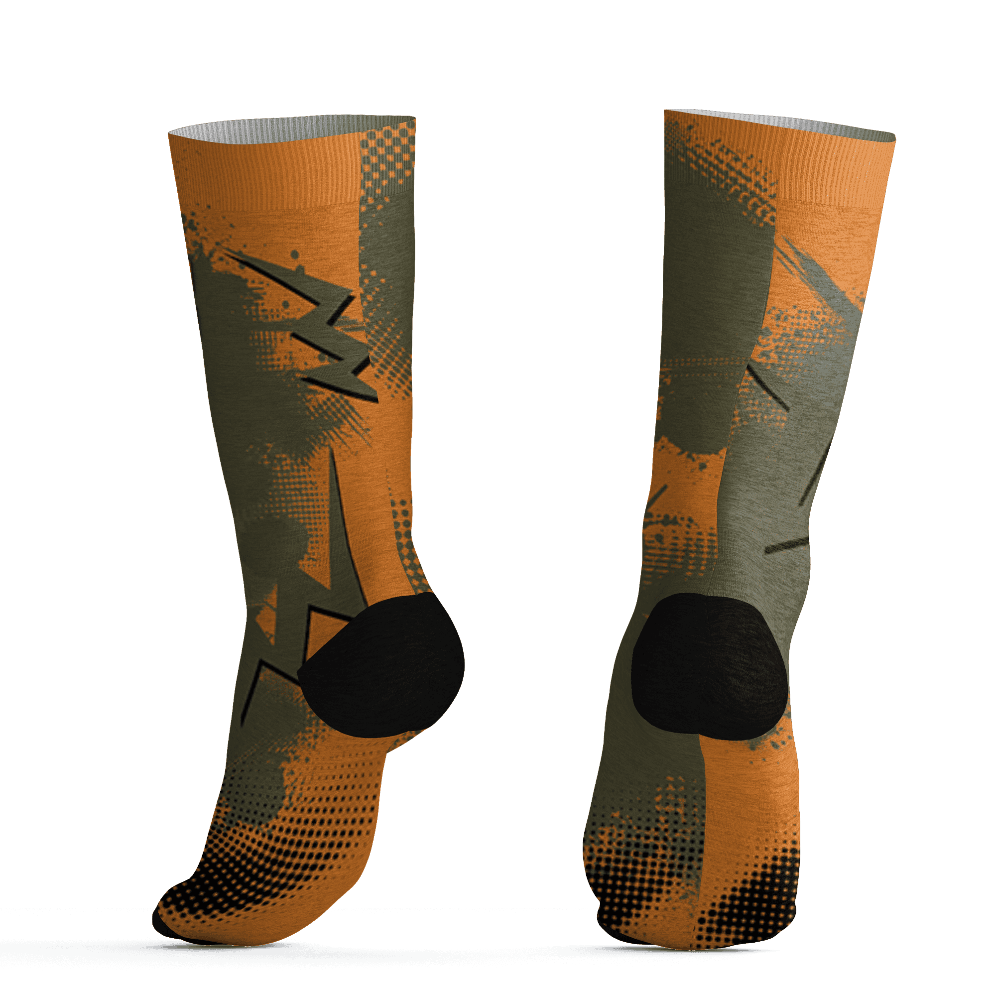 Olive 5s Socks Match Graffiti Wallpapers 23 3D All-Over Print - NastyJamz