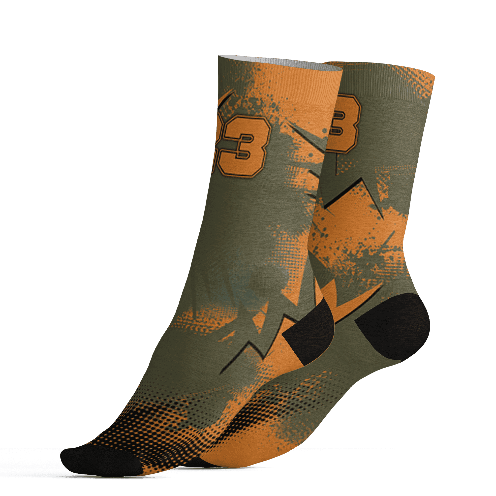 Olive 5s Socks Match Graffiti Wallpapers 23 3D All-Over Print - NastyJamz