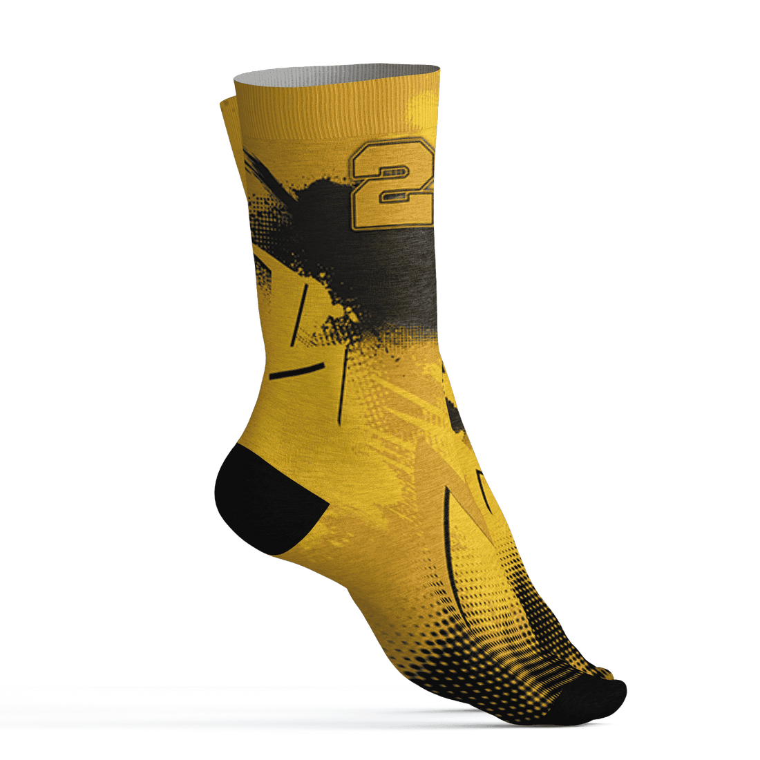 Yellow Ochre 6s Socks Match Graffiti Wallpapers 23 3D All-Over Print - NastyJamz