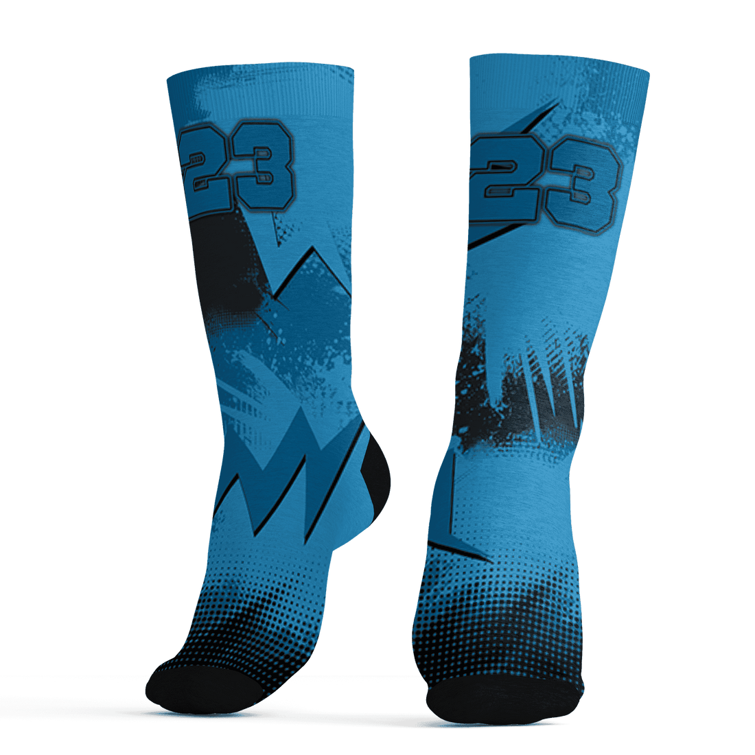 Powder Blue 9s Socks Match Graffiti Wallpapers 23 3D All-Over Print - NastyJamz