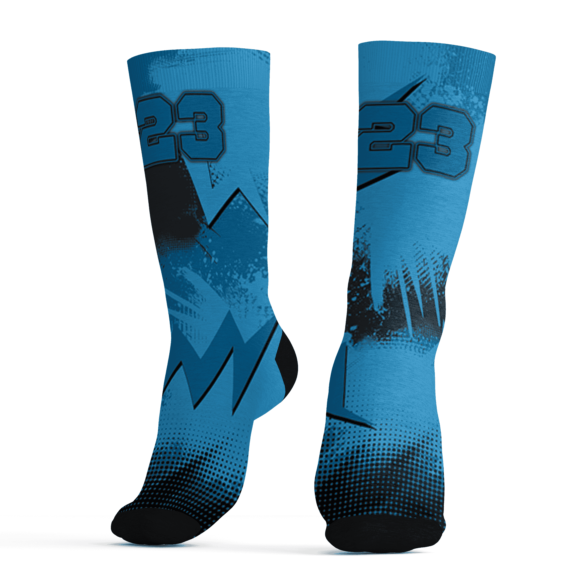 Powder Blue 9s Socks Match Graffiti Wallpapers 23 3D All-Over Print - NastyJamz