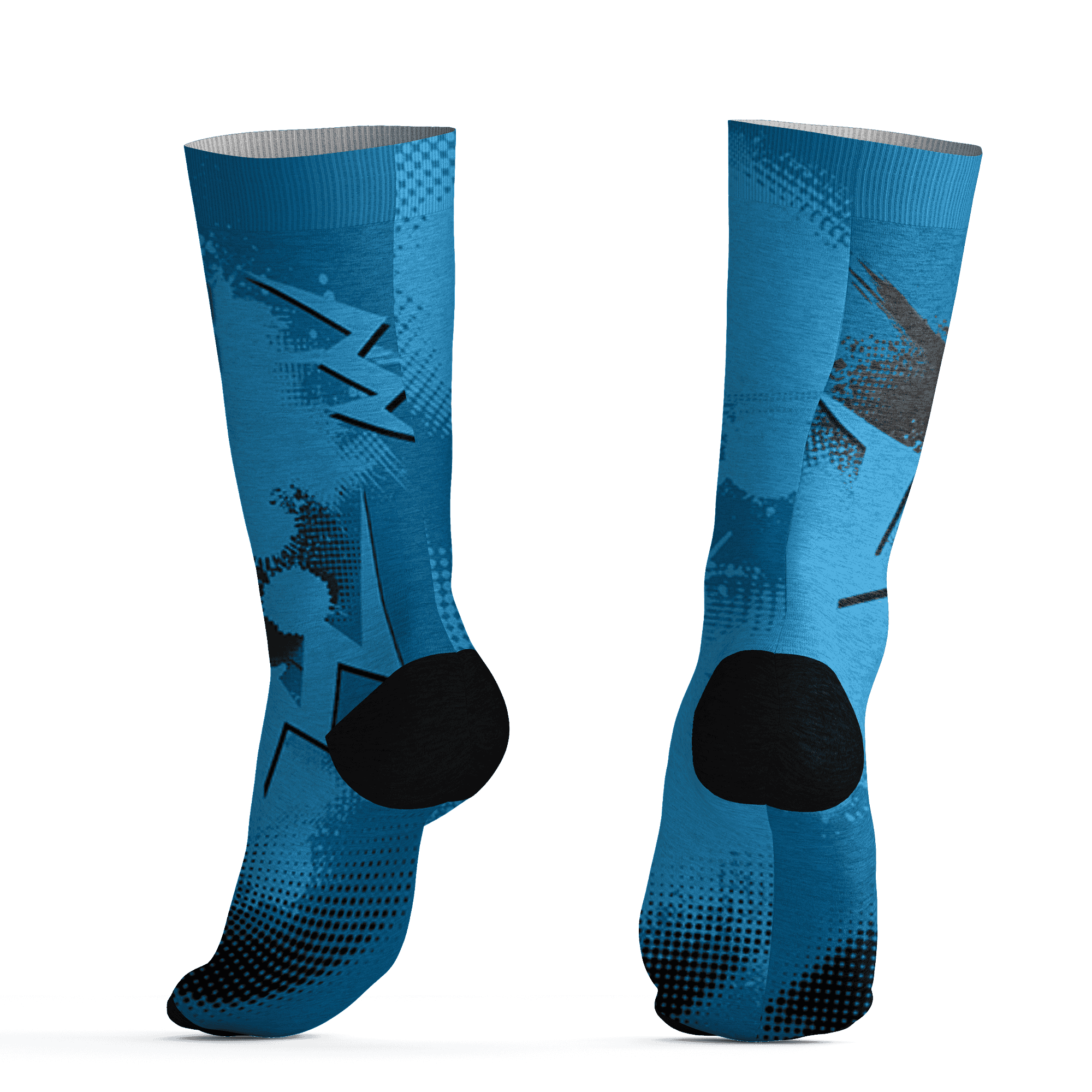 Powder Blue 9s Socks Match Graffiti Wallpapers 23 3D All-Over Print - NastyJamz