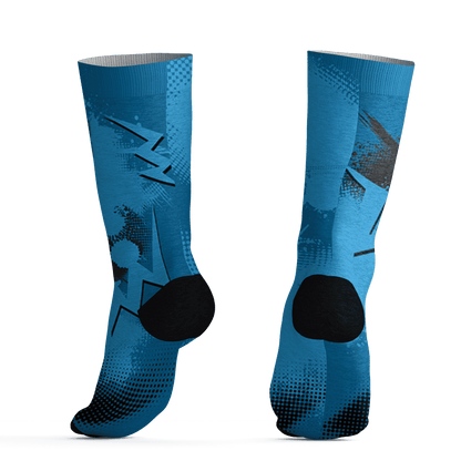 Powder Blue 9s Socks Match Graffiti Wallpapers 23 3D All-Over Print - NastyJamz