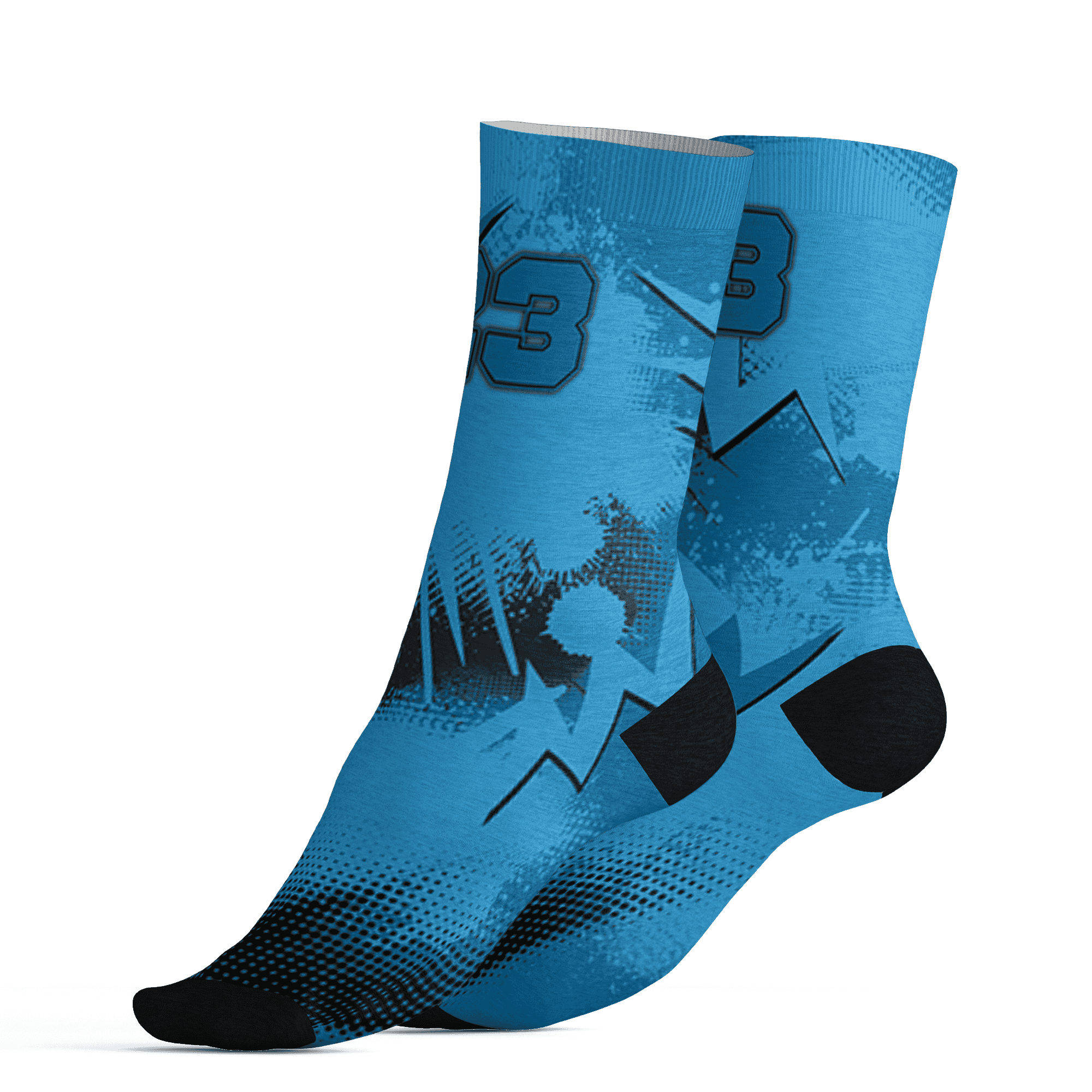 Powder Blue 9s Socks Match Graffiti Wallpapers 23 3D All-Over Print - NastyJamz