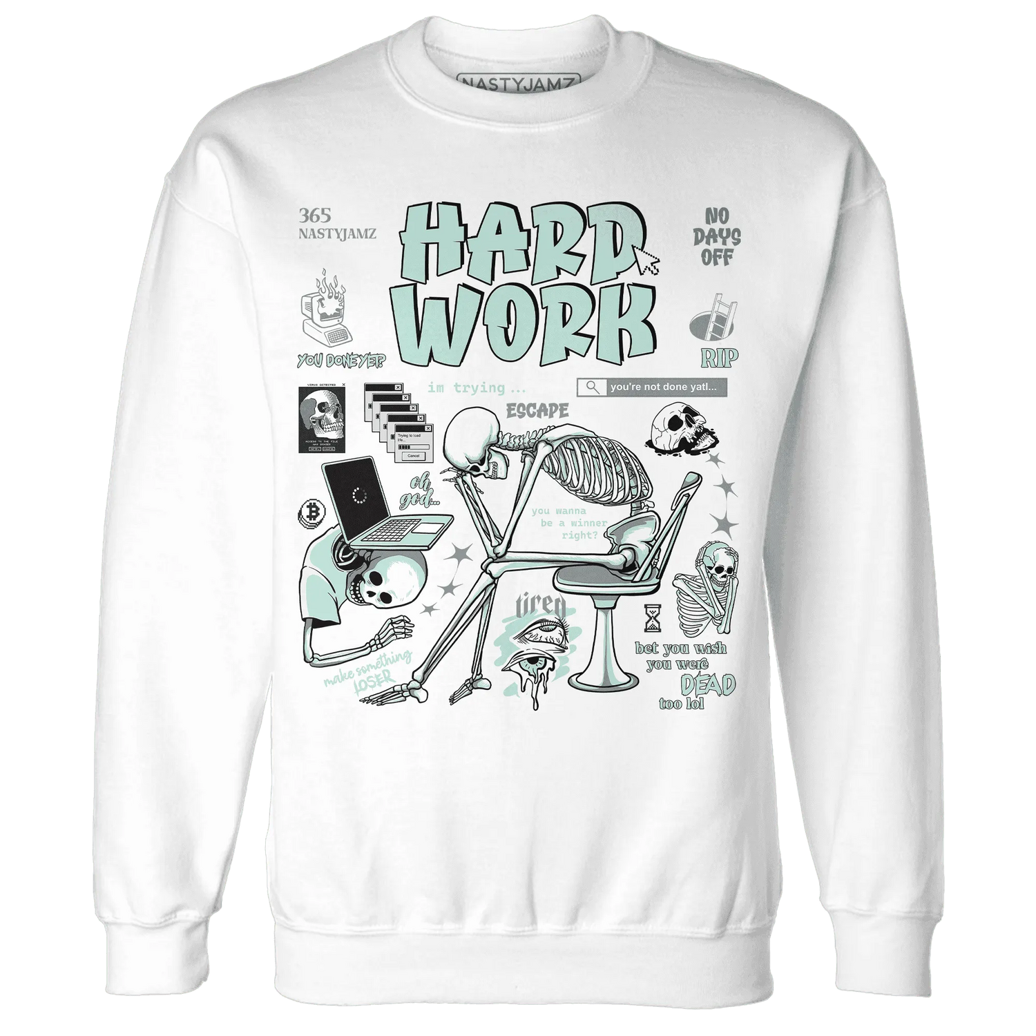 NastyJamz-AF-1-Low-Jade-Ice-White-Sweatshirt-Match-Hard-Work