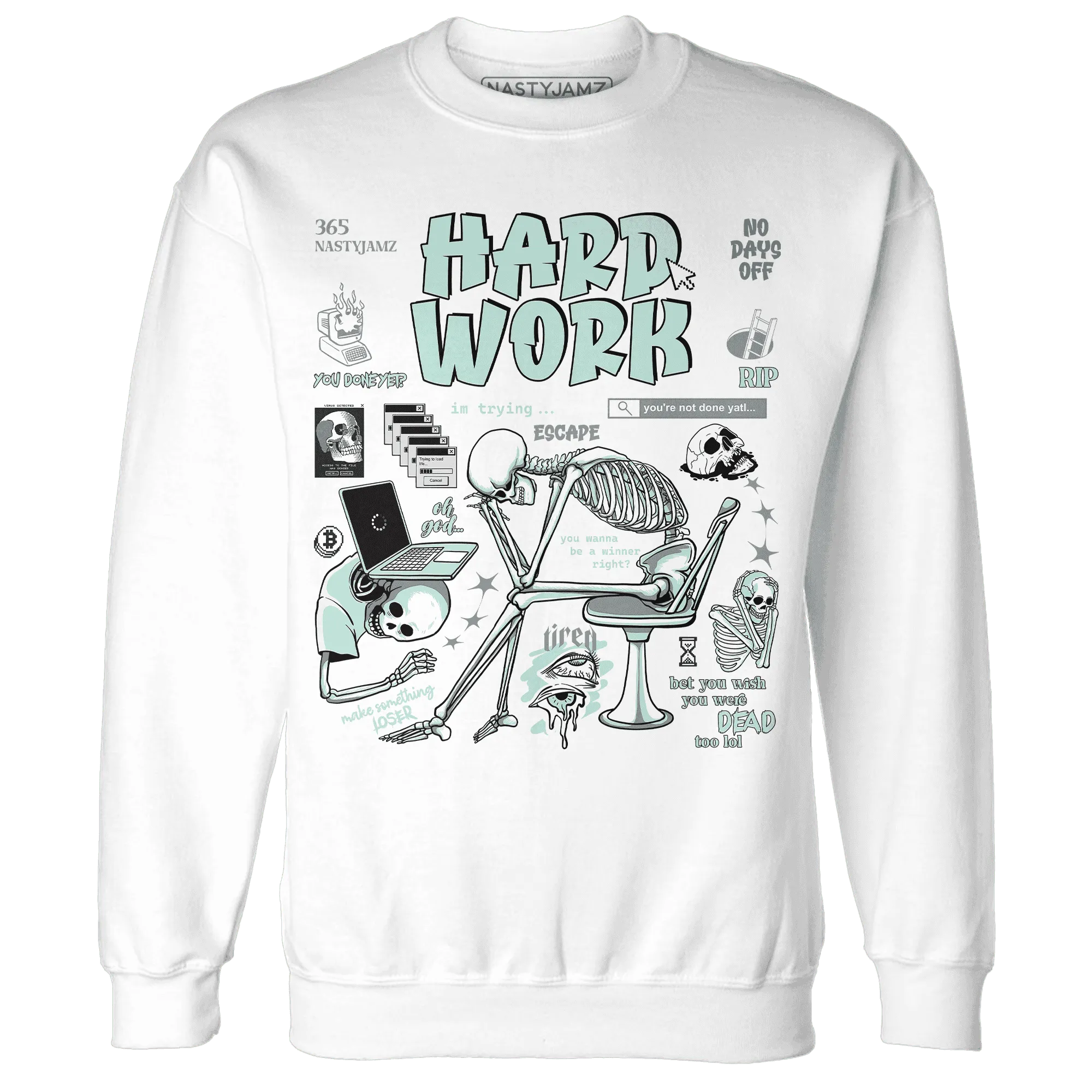NastyJamz-AF-1-Low-Jade-Ice-White-Sweatshirt-Match-Hard-Work