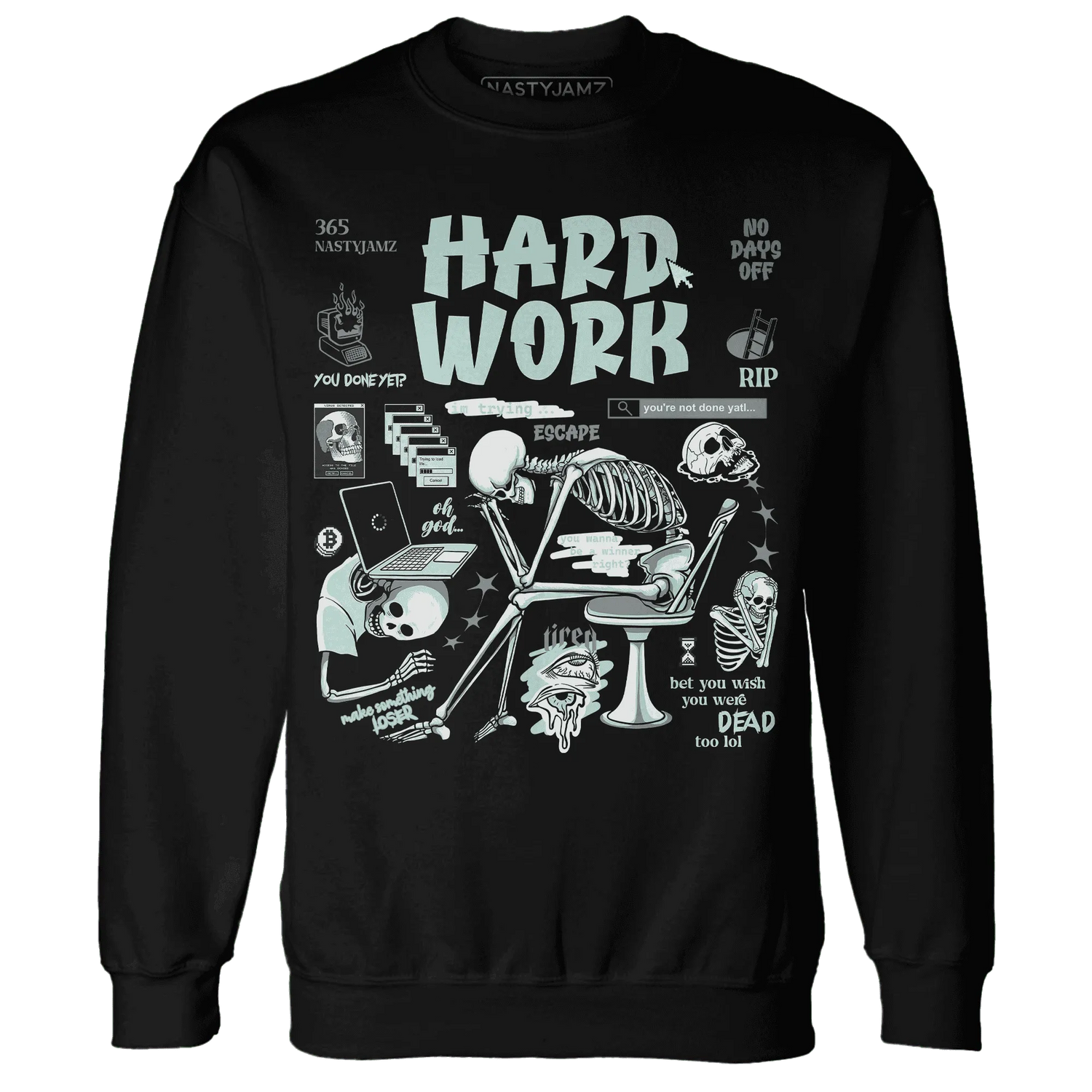 NastyJamz-AF-1-Low-Jade-Ice-White-Sweatshirt-Match-Hard-Work