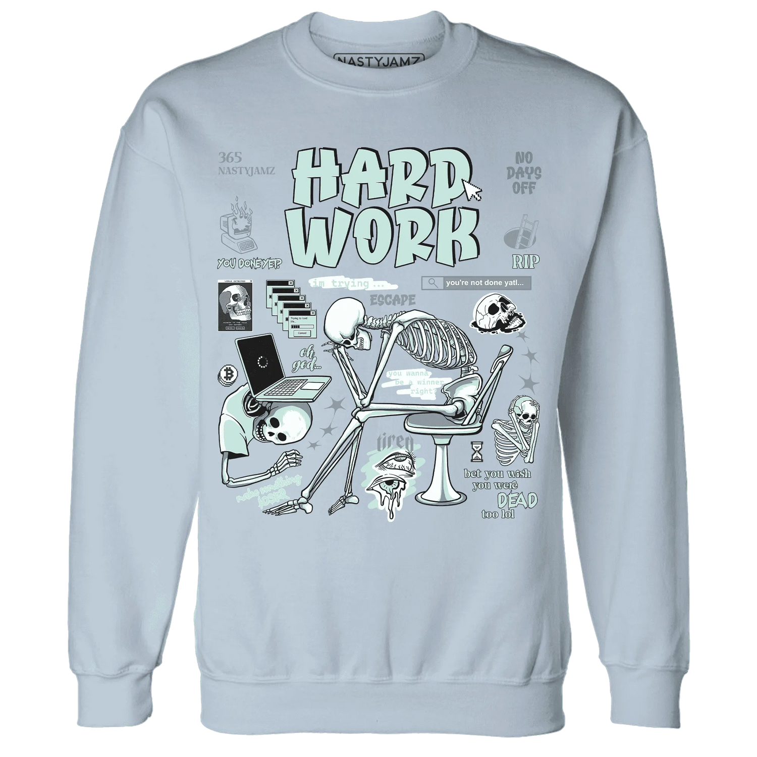 NastyJamz-AF-1-Low-Jade-Ice-White-Sweatshirt-Match-Hard-Work