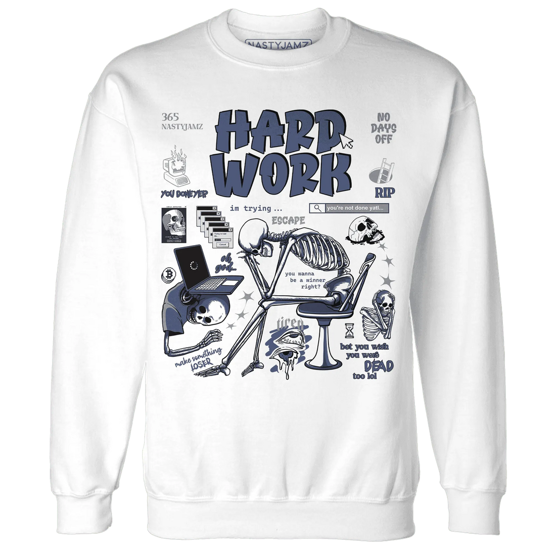 Low-Diffused-Blue-11s-NastyJamz-Sweatshirt-Match-Hard-Work
