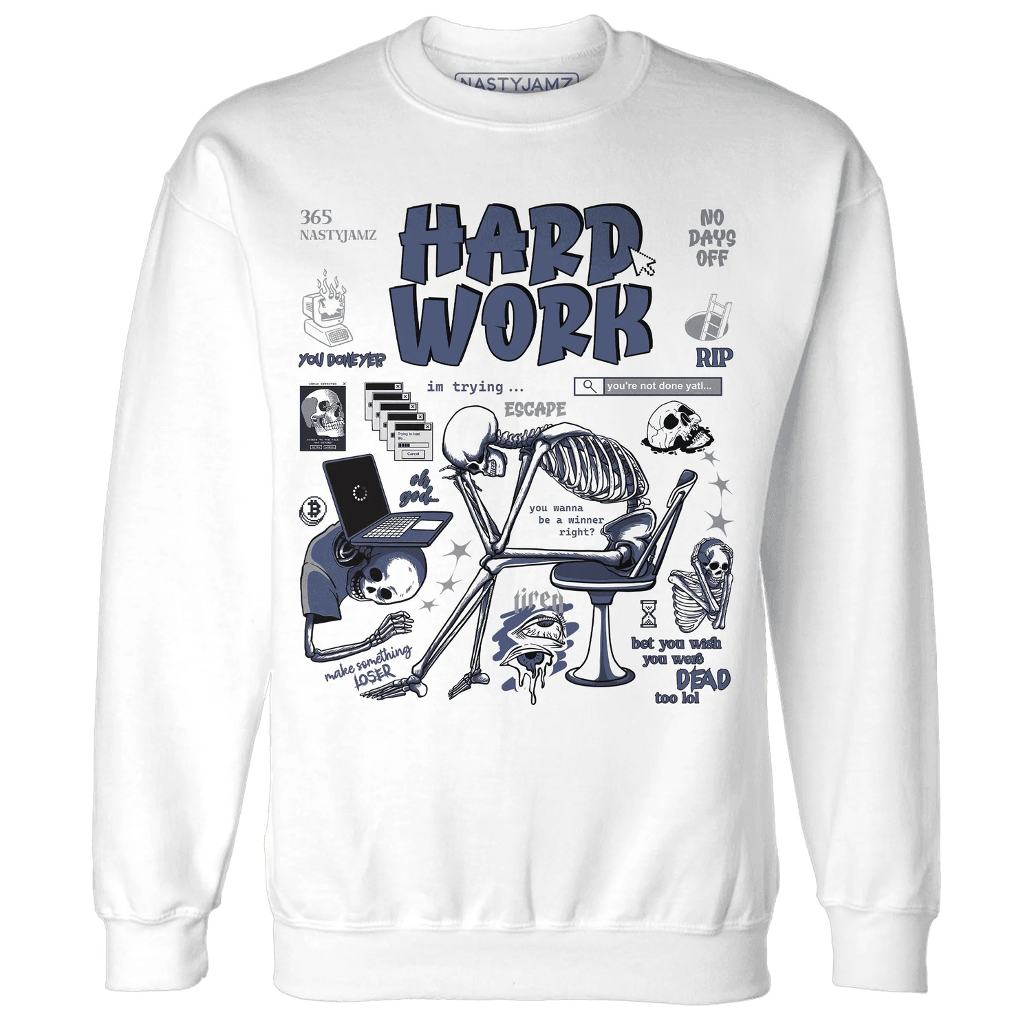 Low-Diffused-Blue-11s-NastyJamz-Sweatshirt-Match-Hard-Work