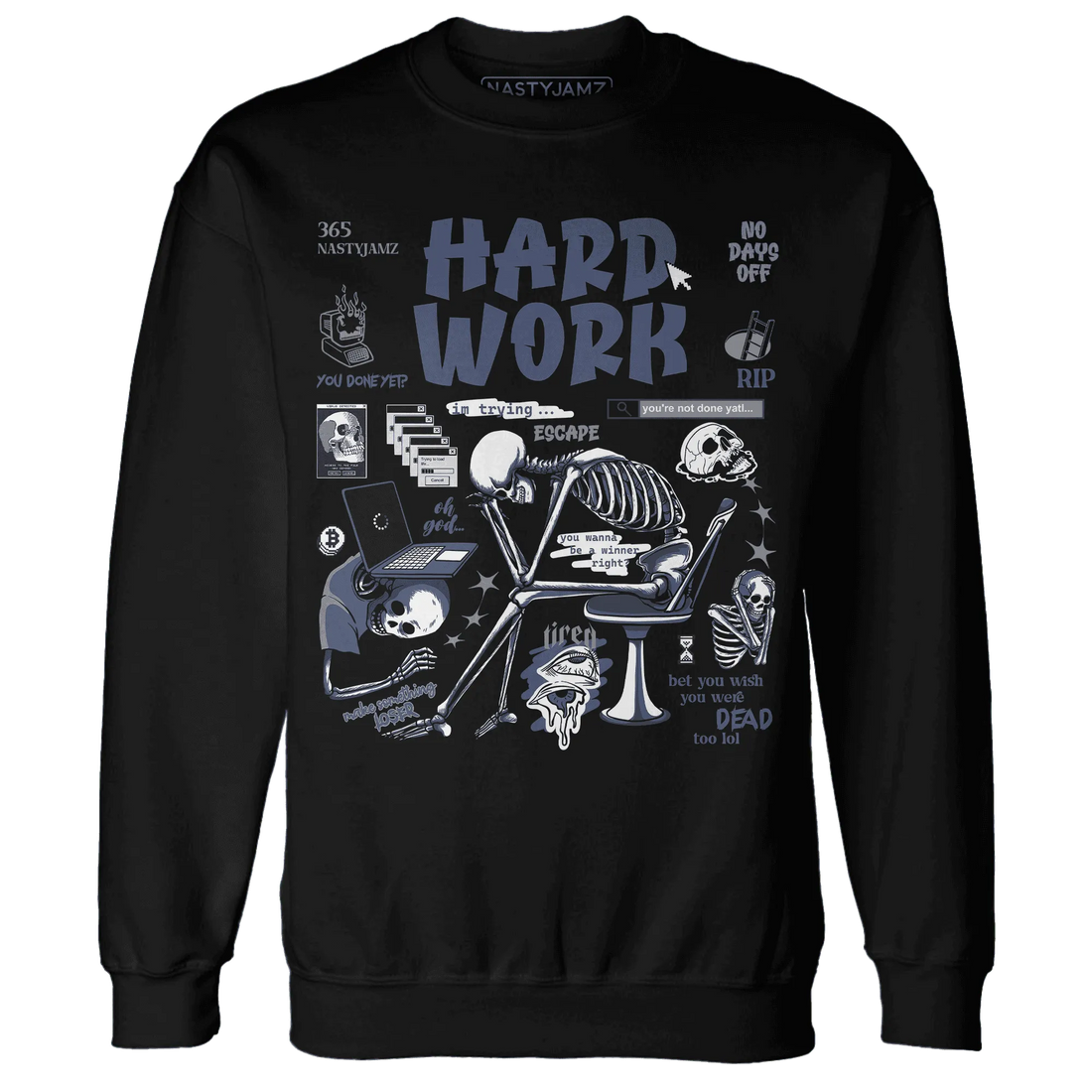 Low-Diffused-Blue-11s-NastyJamz-Sweatshirt-Match-Hard-Work