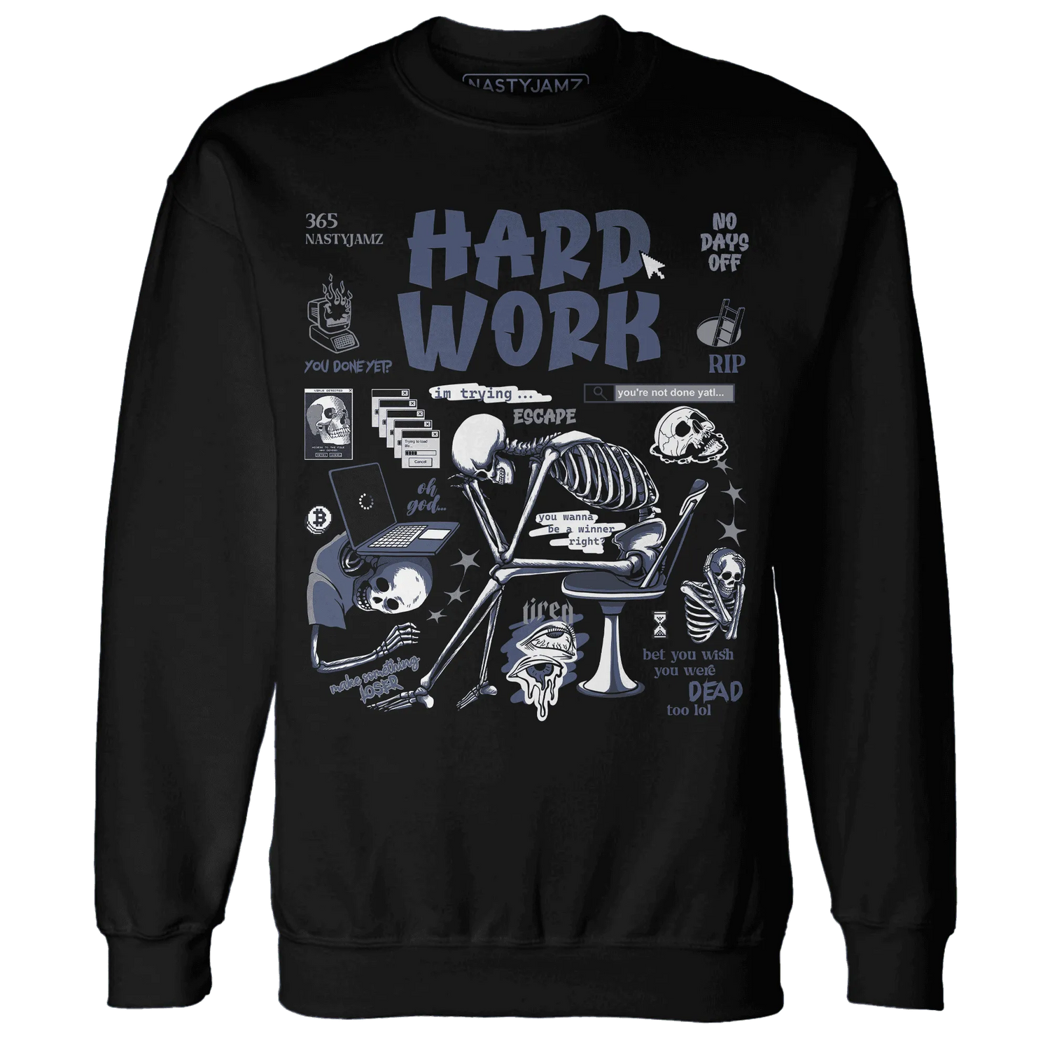 Low-Diffused-Blue-11s-NastyJamz-Sweatshirt-Match-Hard-Work